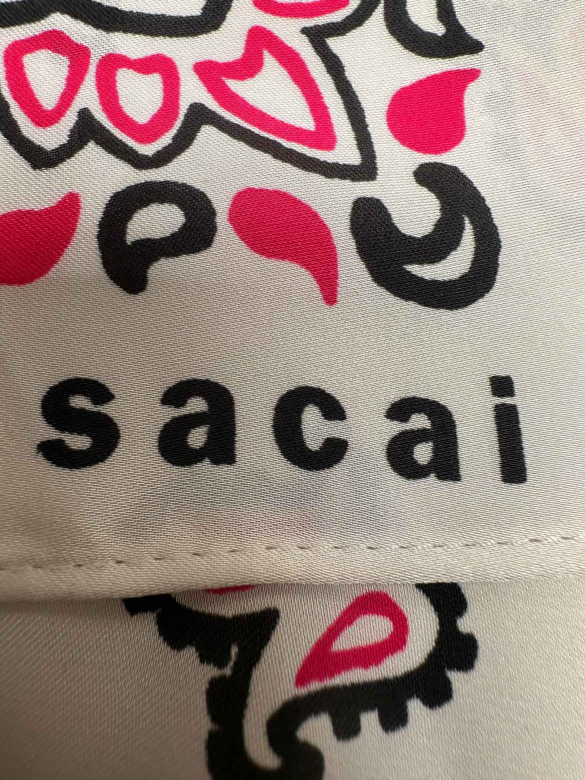Sacai asymmetrical dress with bandana print - size 38