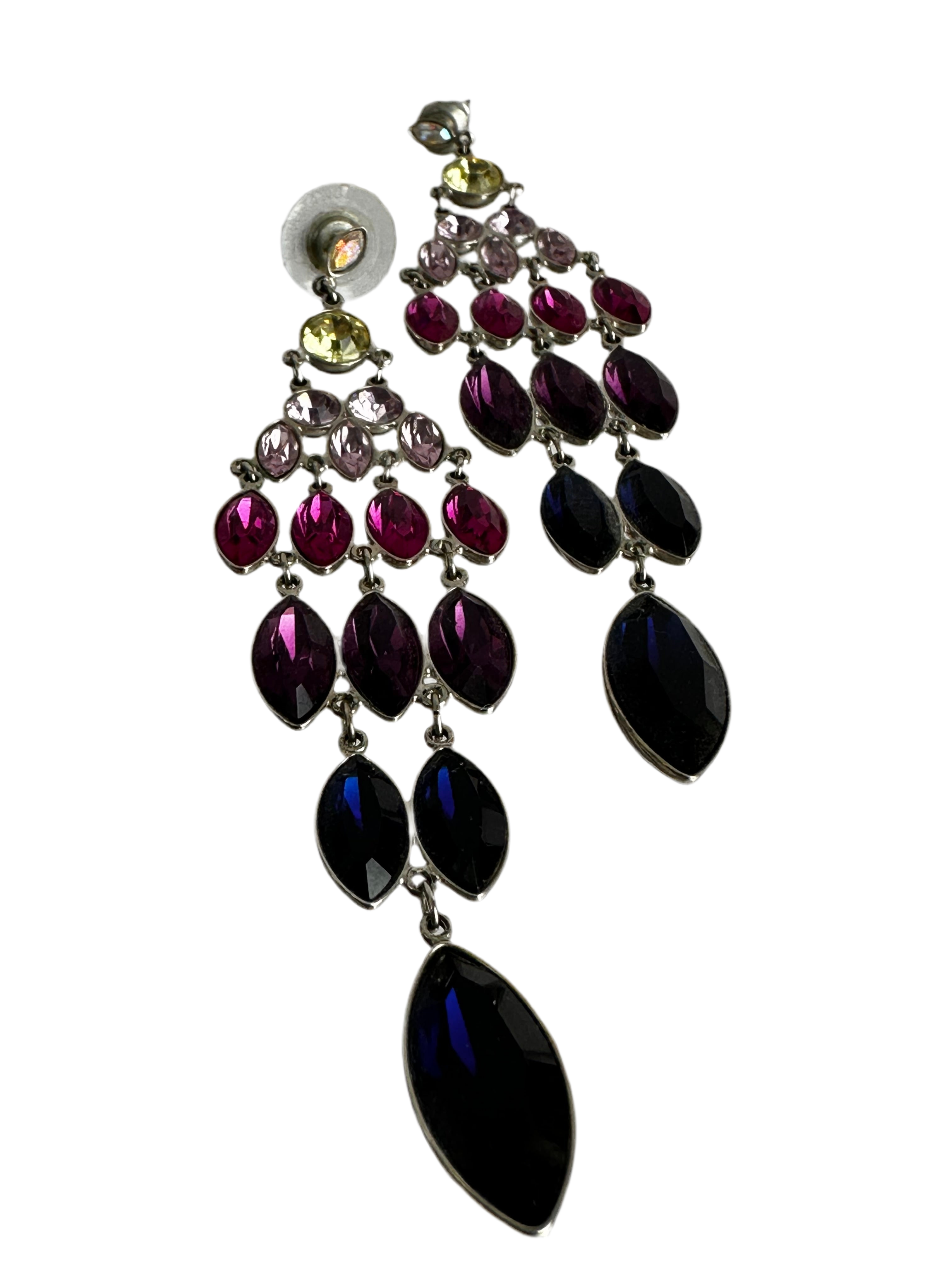 Swarovski ombre color chandelier earring