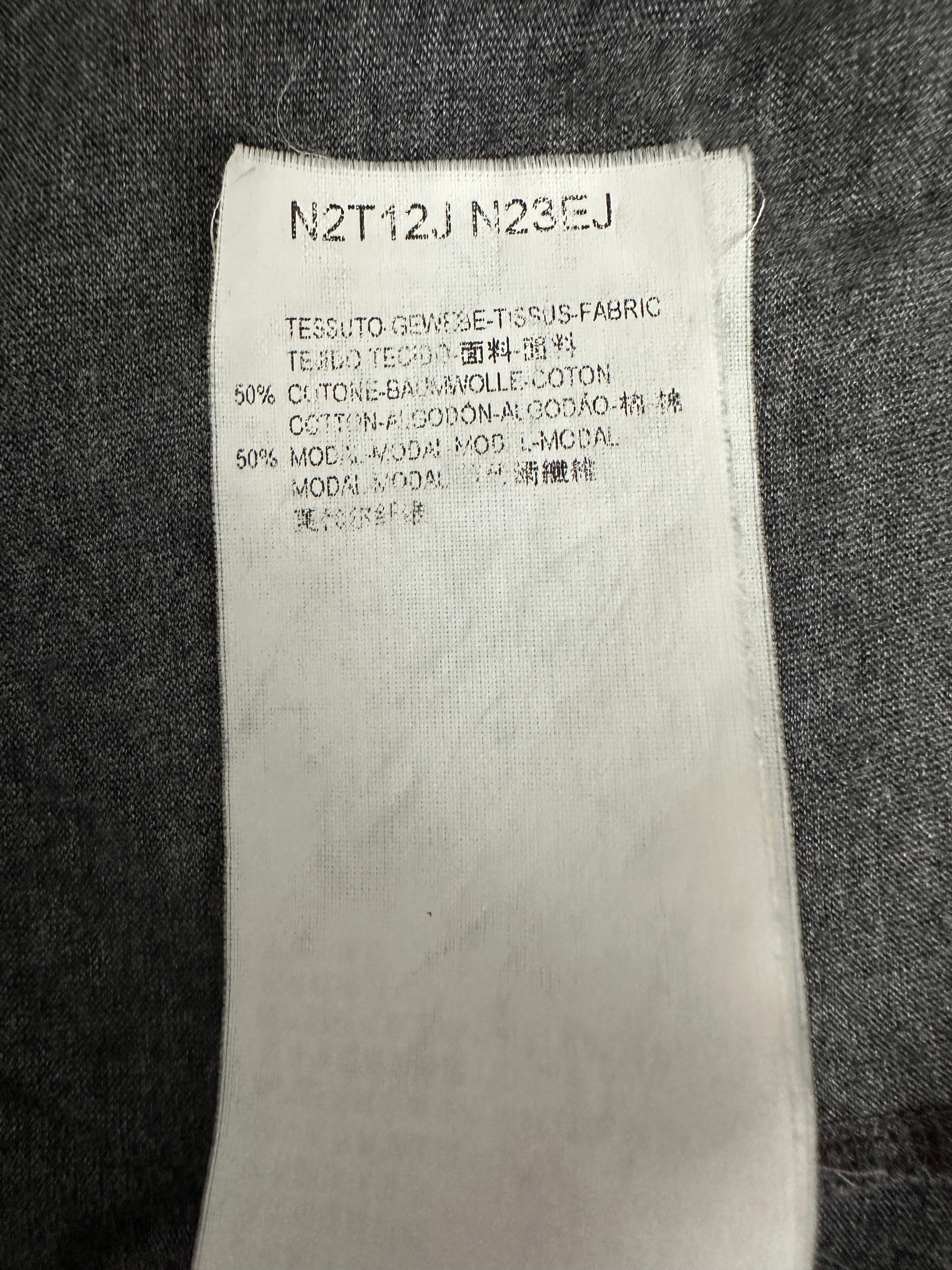 Emporio Armani grey tee shirt with blue butterfly - size 38