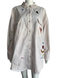 We the free white jacket with multi-pattern - size 40