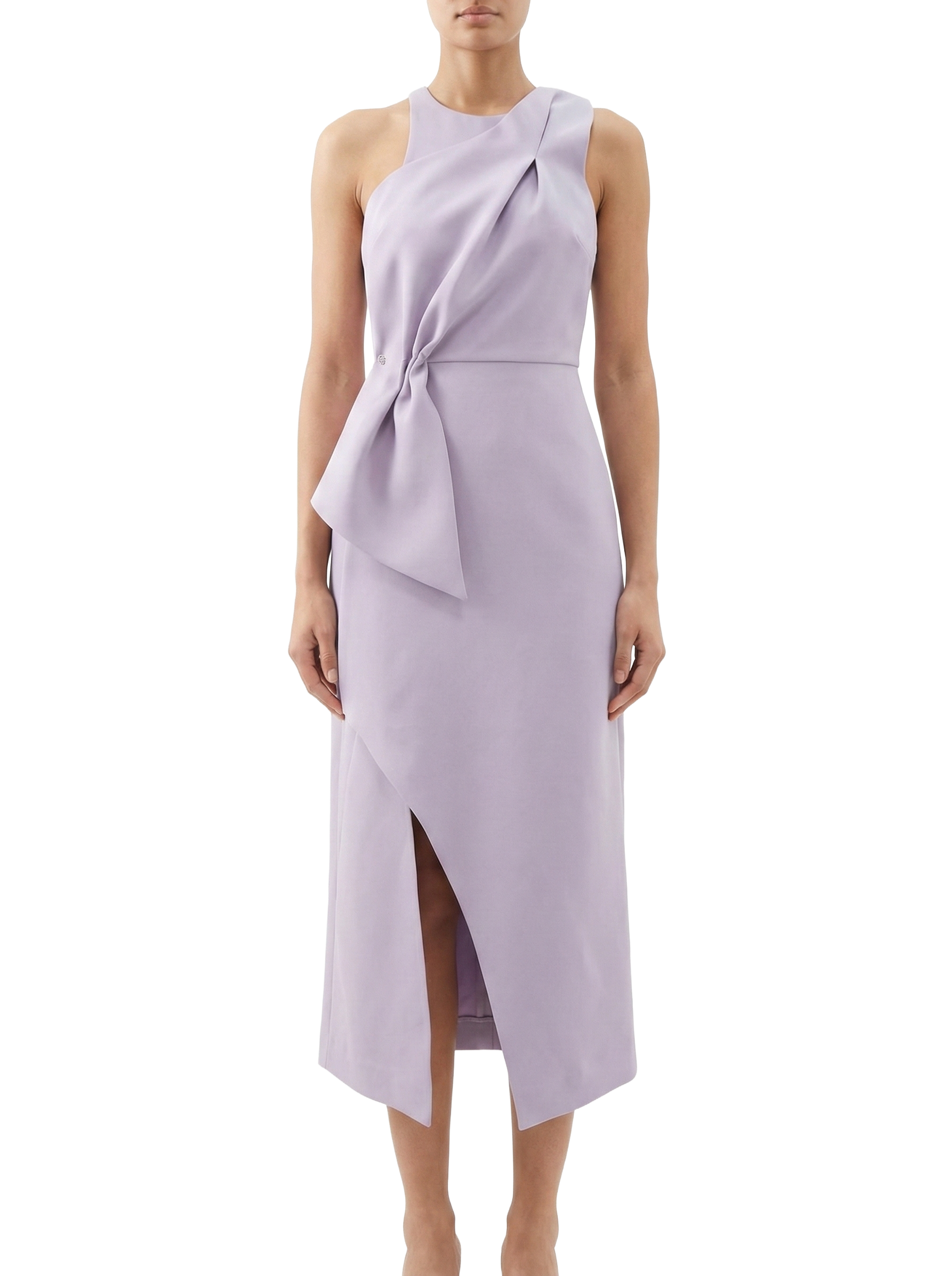 Rachel Gilbert draped sculptural gown lilac - size 36