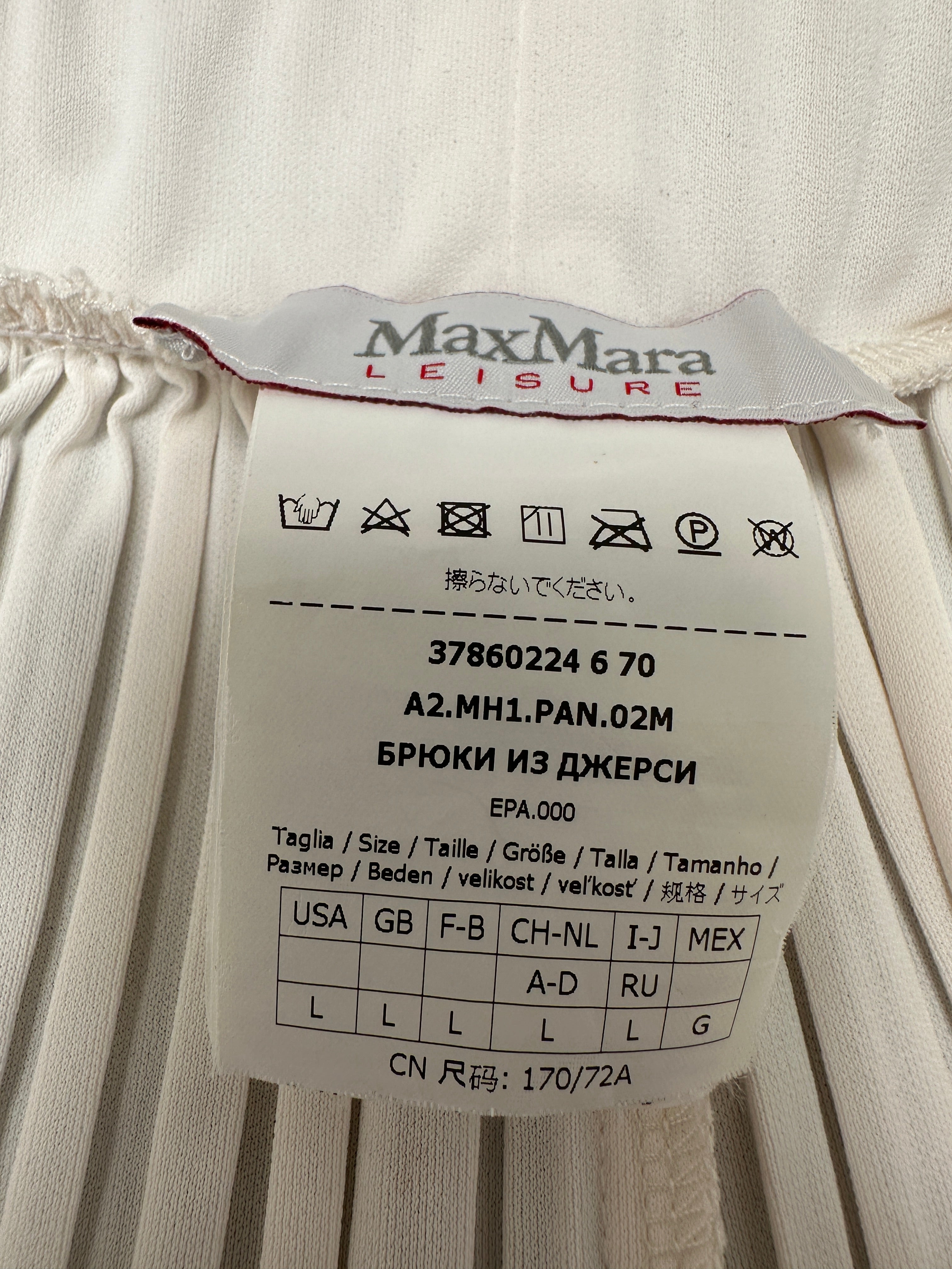 Max Mara Leisure white pleated pants - size 40