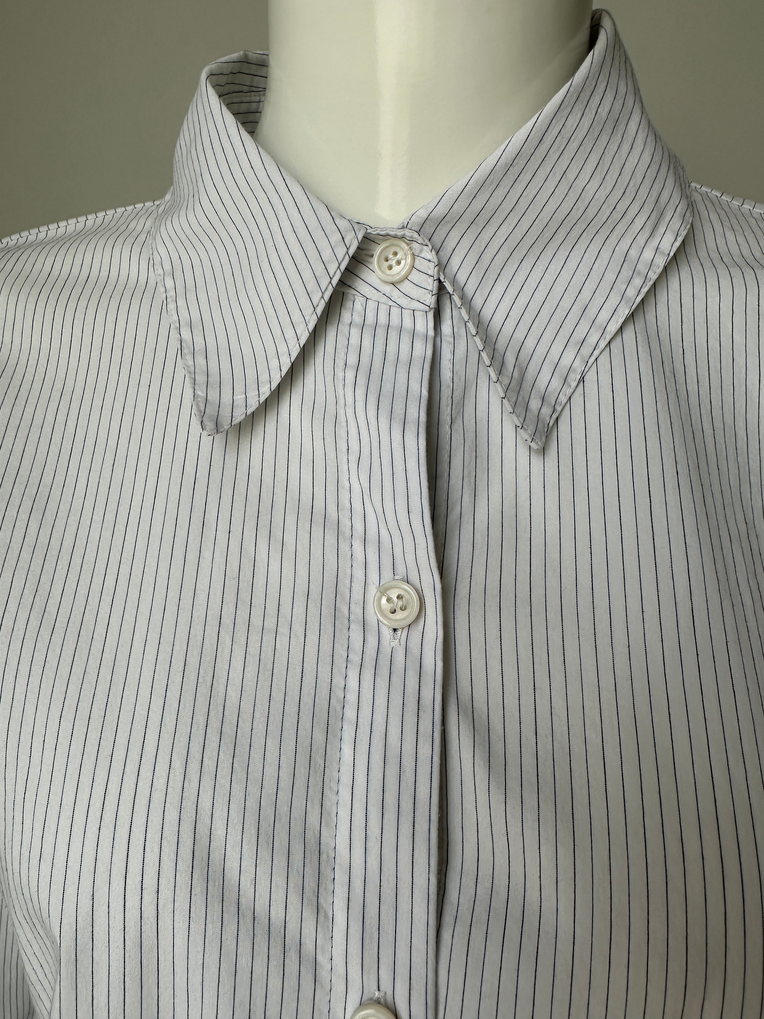 Ba&sh Shirt cotton white and blue stripes - size 32
