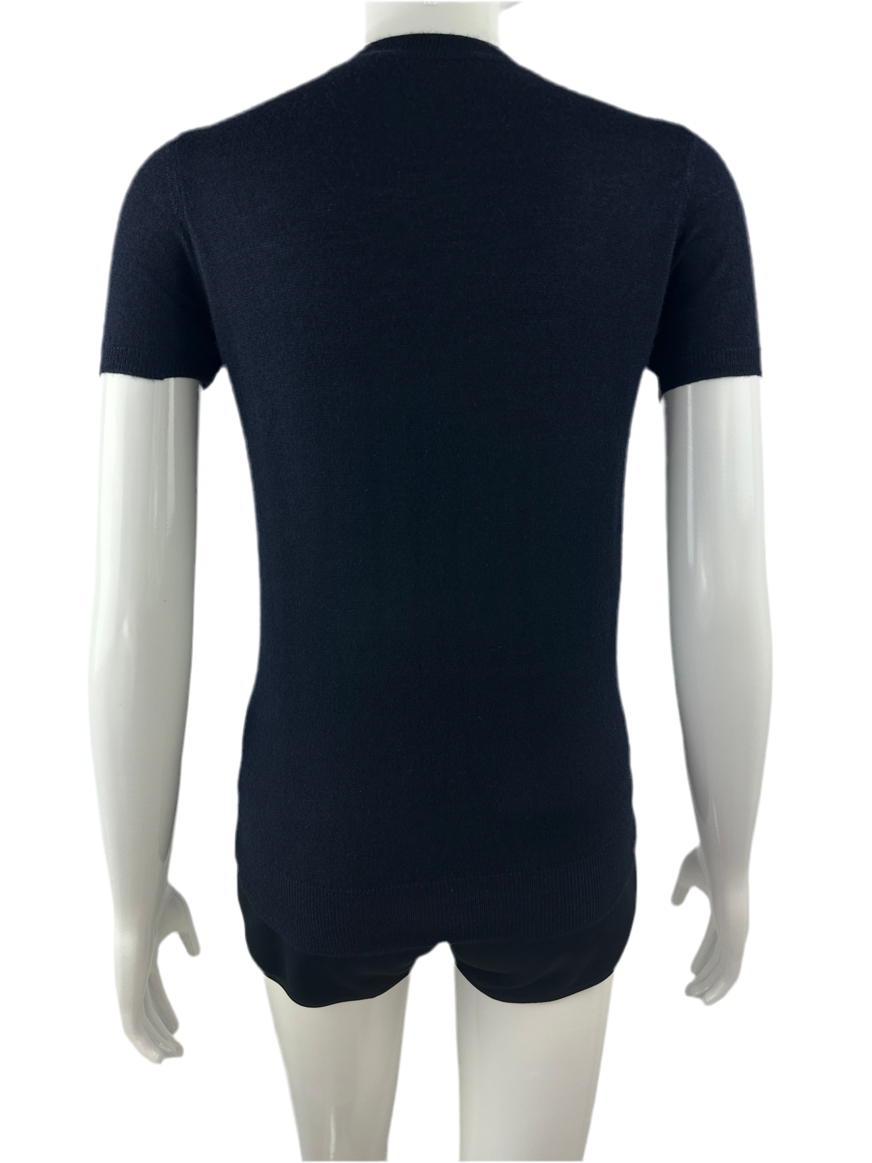 Dior navy blue sweater with sequin pattern - size 38