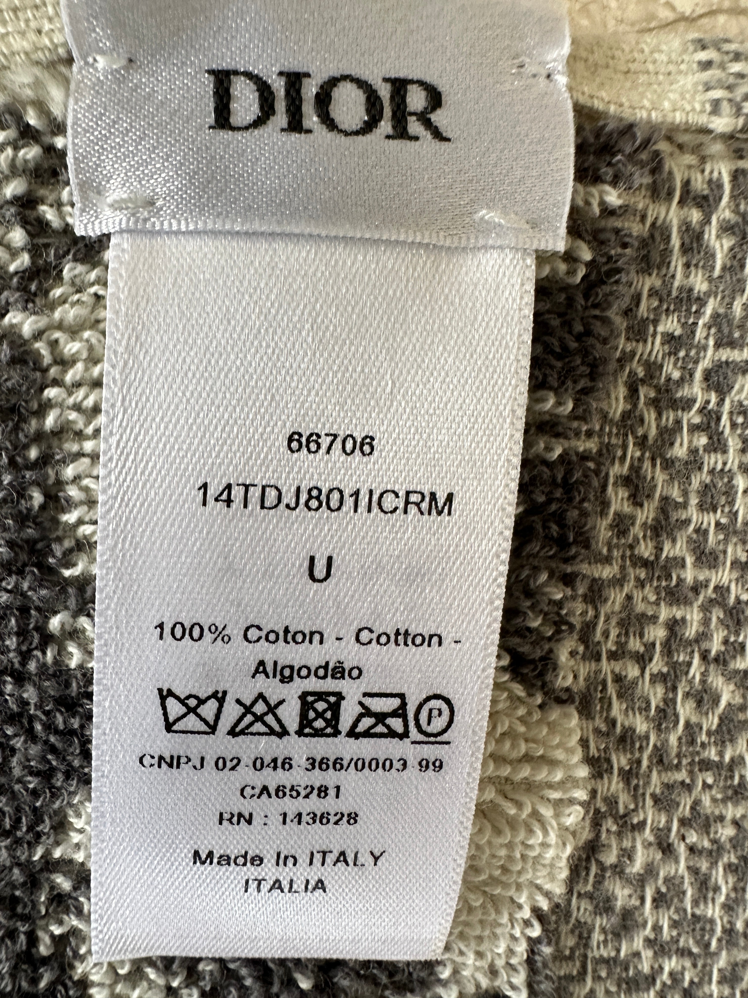 Dior Bicolor Wool New riviera toile de Jouy throw towel