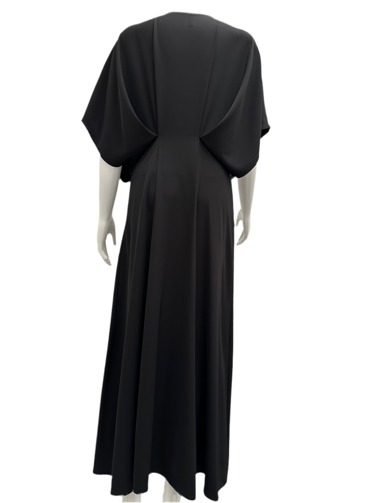 Imperial Belted black maxi dress - size 38