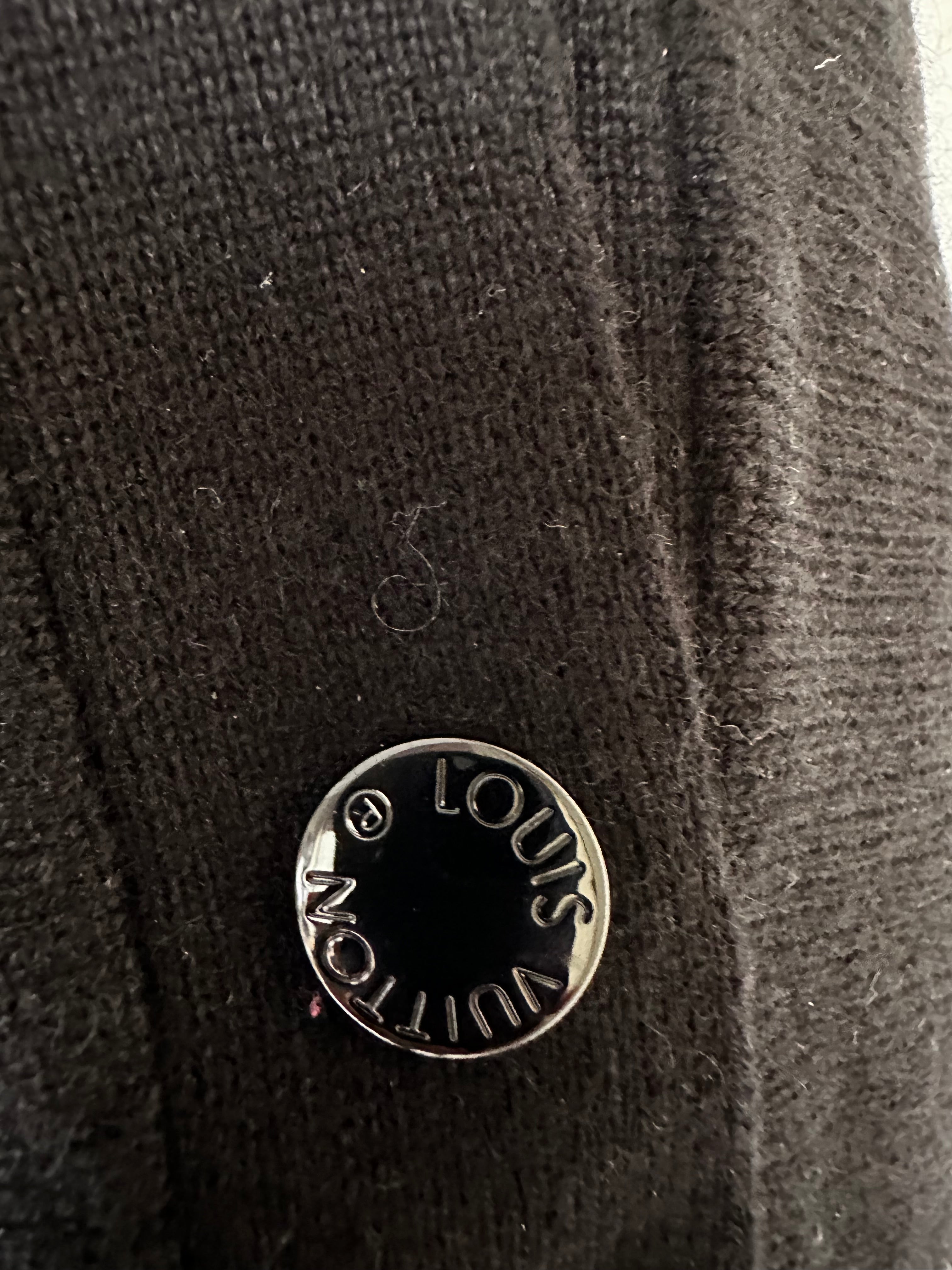 Louis Vuitton black turtleneck left shoulder button opening - size 34