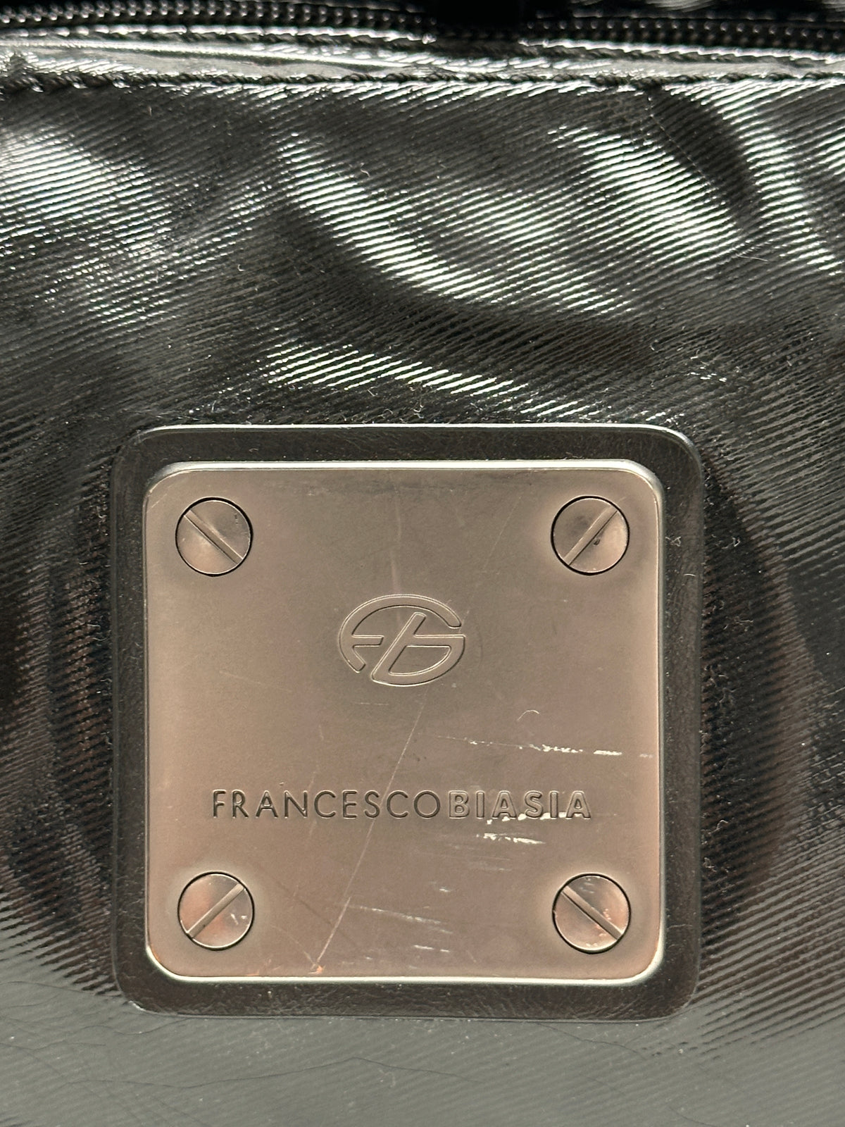 Francesco Biasia multi-pocket black bag