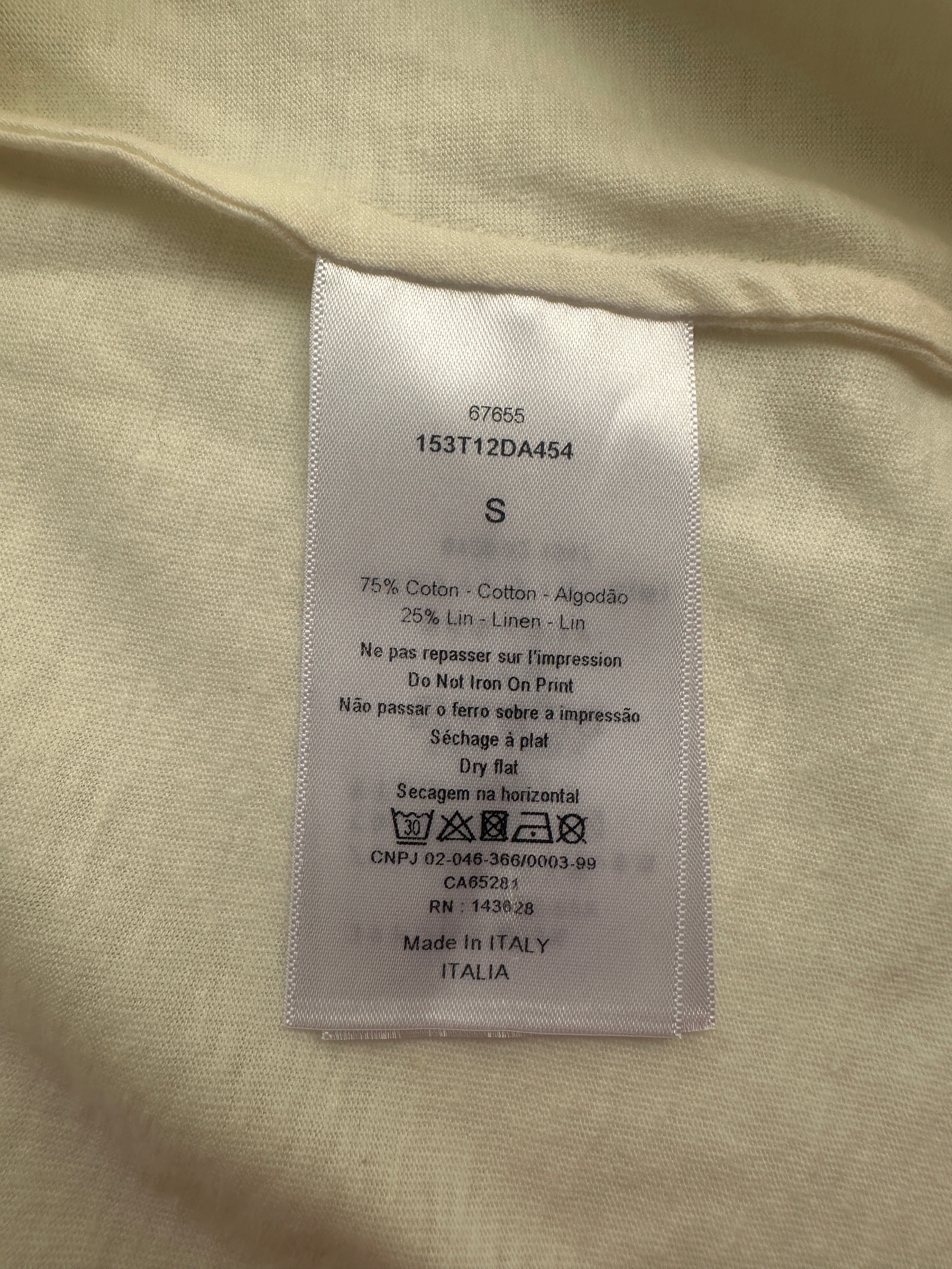 Dior white T-shirt with red design and "Royaume d'amour" inscription - size 36