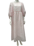 Cecilie Bahnsen Karmen white dress with pink flowers - size 38