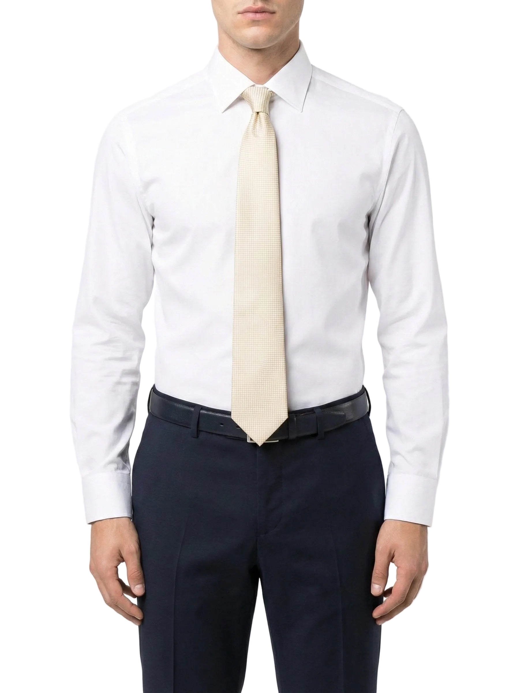 Hugo Boss silk tie (beige houndstooth pattern)