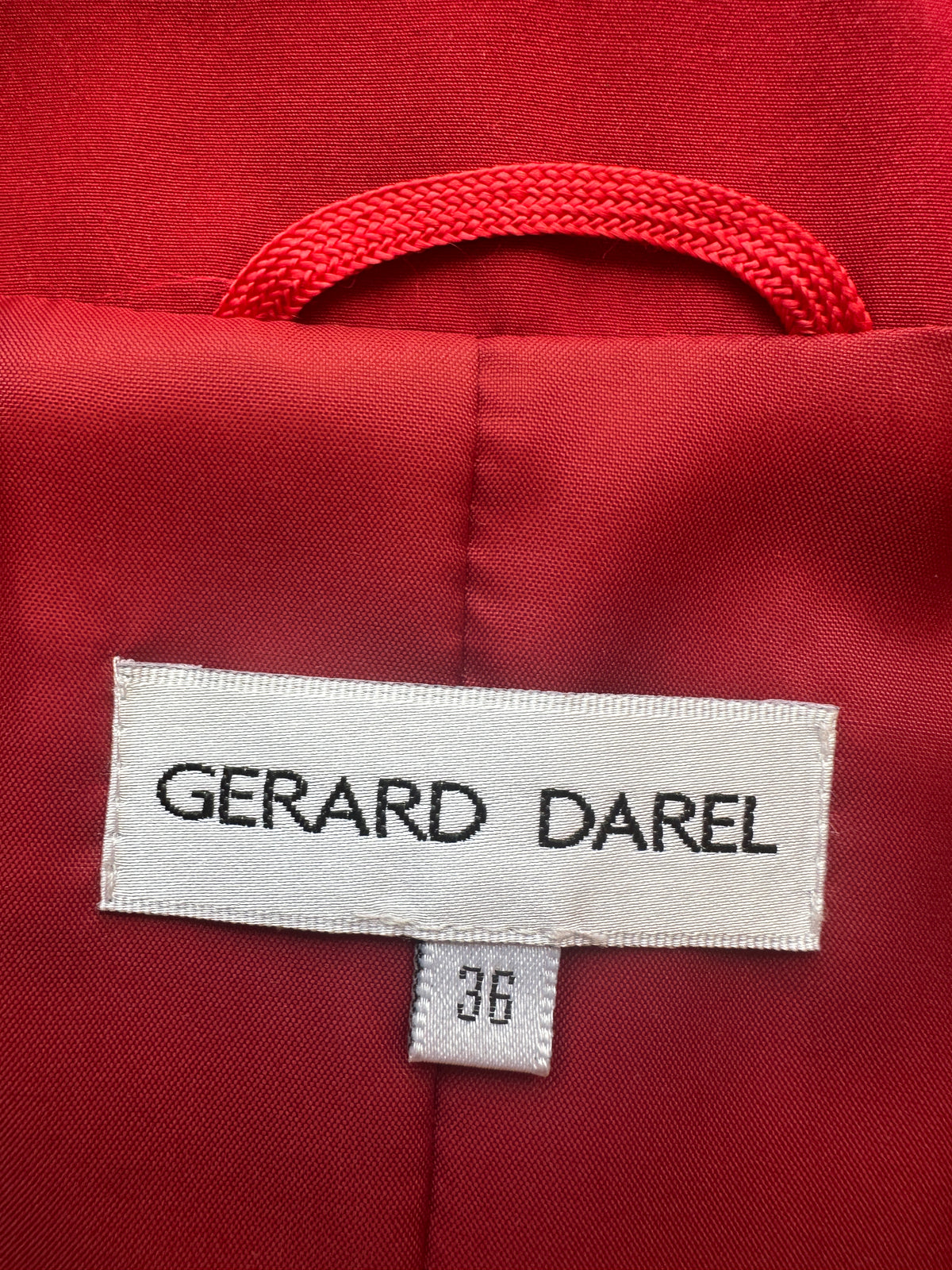 Gerard Darel red trench coat with waist belt - size 36