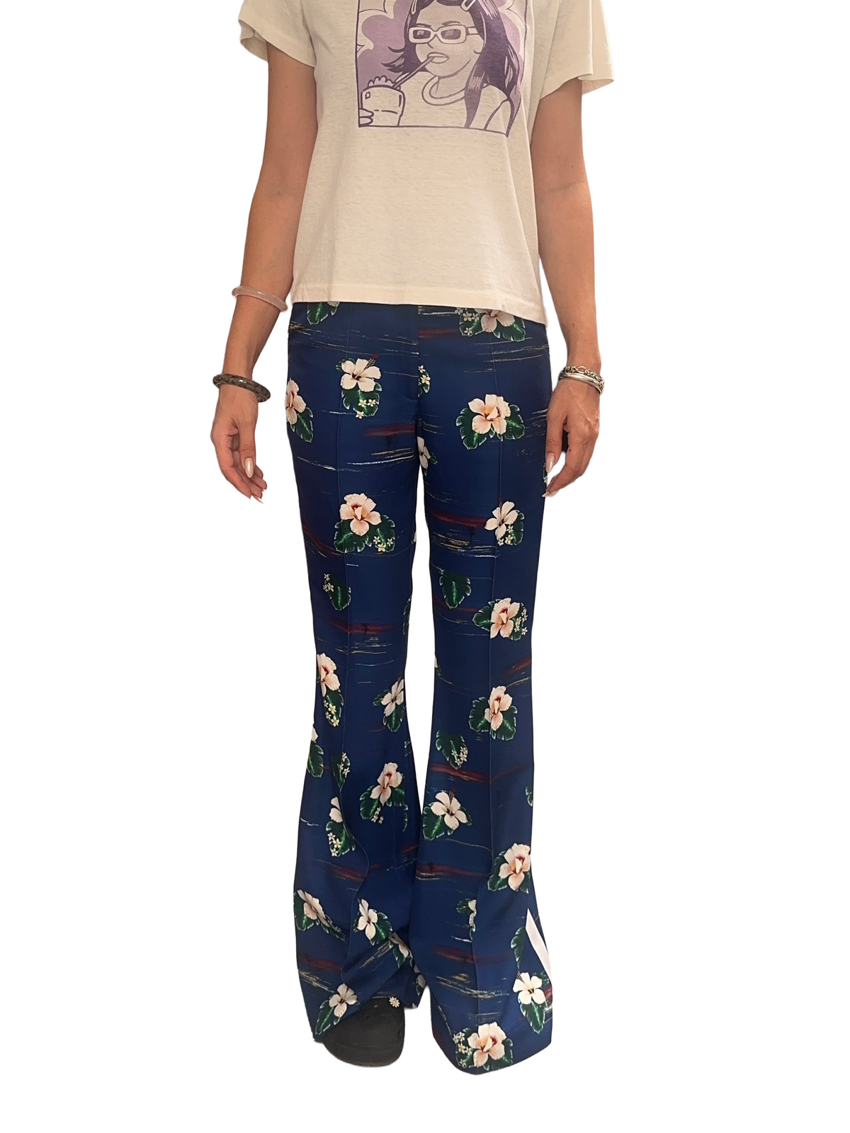 Racil Pant Floral printer wide leg - size 36