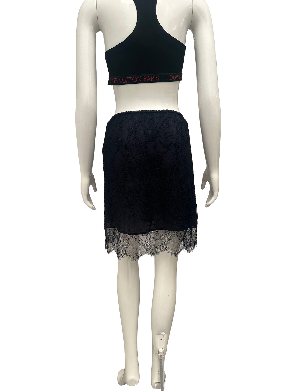 Chanel navy blue lace skirt - size 42