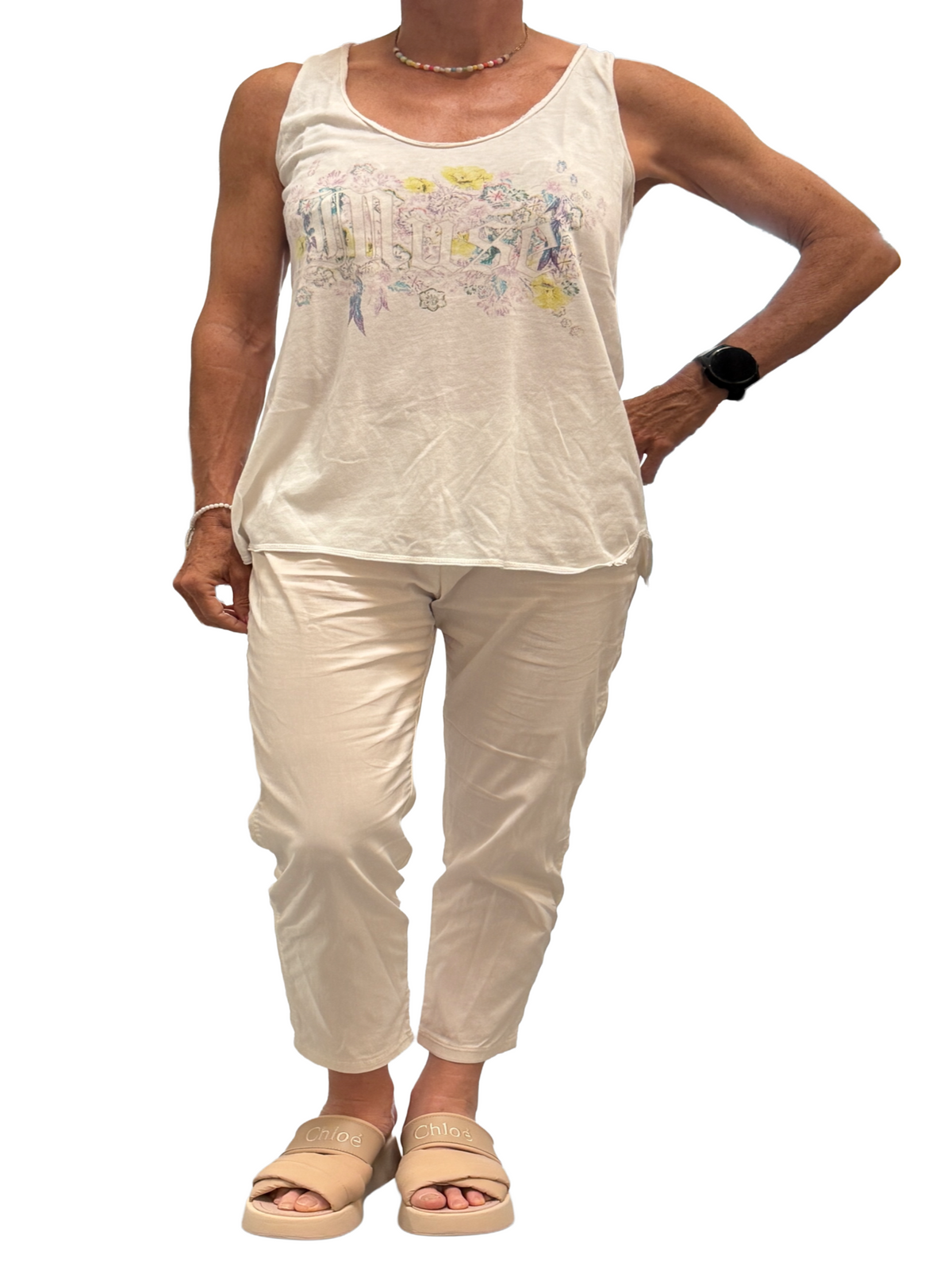 Zadig & Voltaire white " muse" tank top - size 38