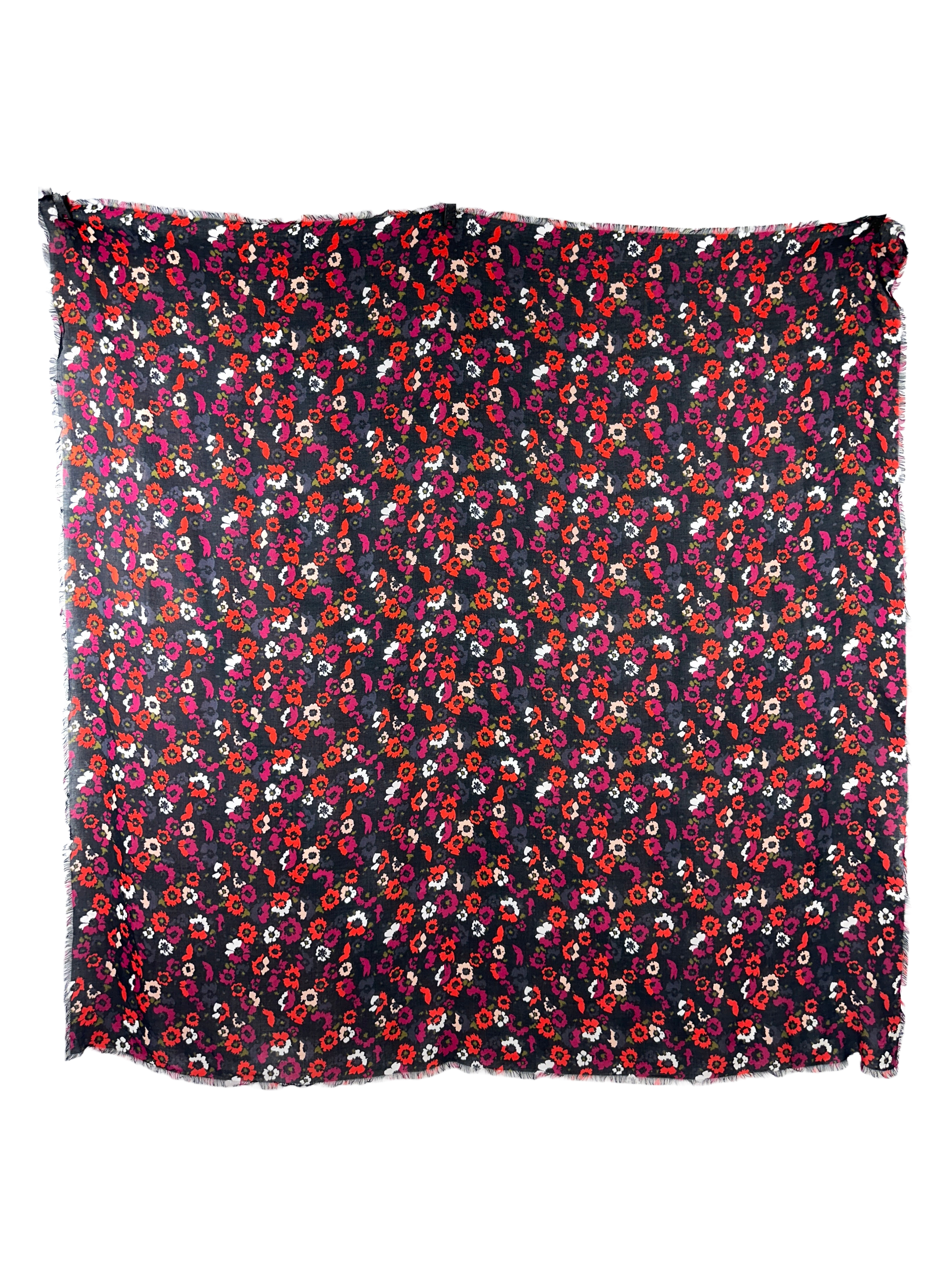 Comptoir des cotonniers scarf red flower pink