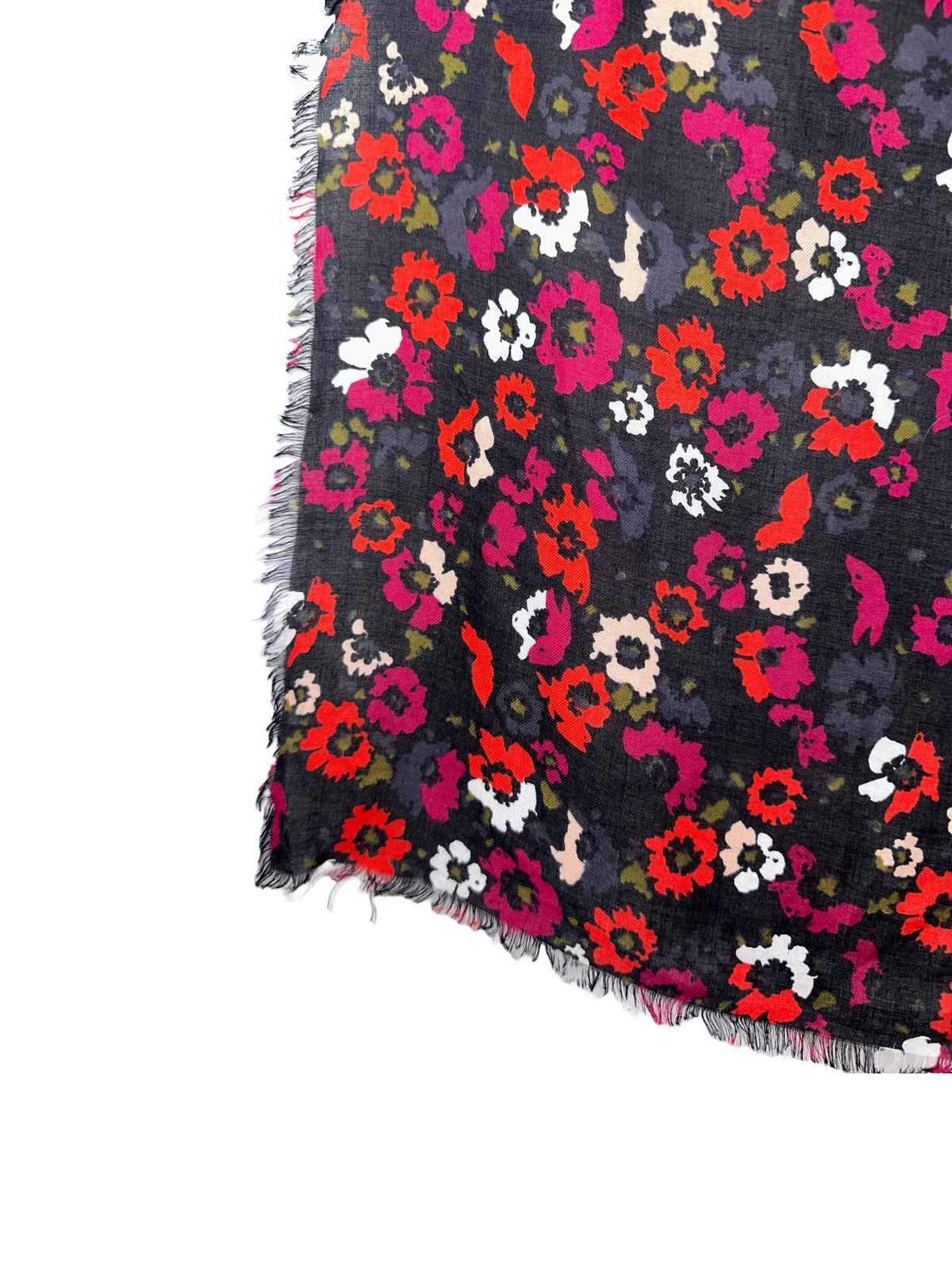 Comptoir des cotonniers scarf red flower pink