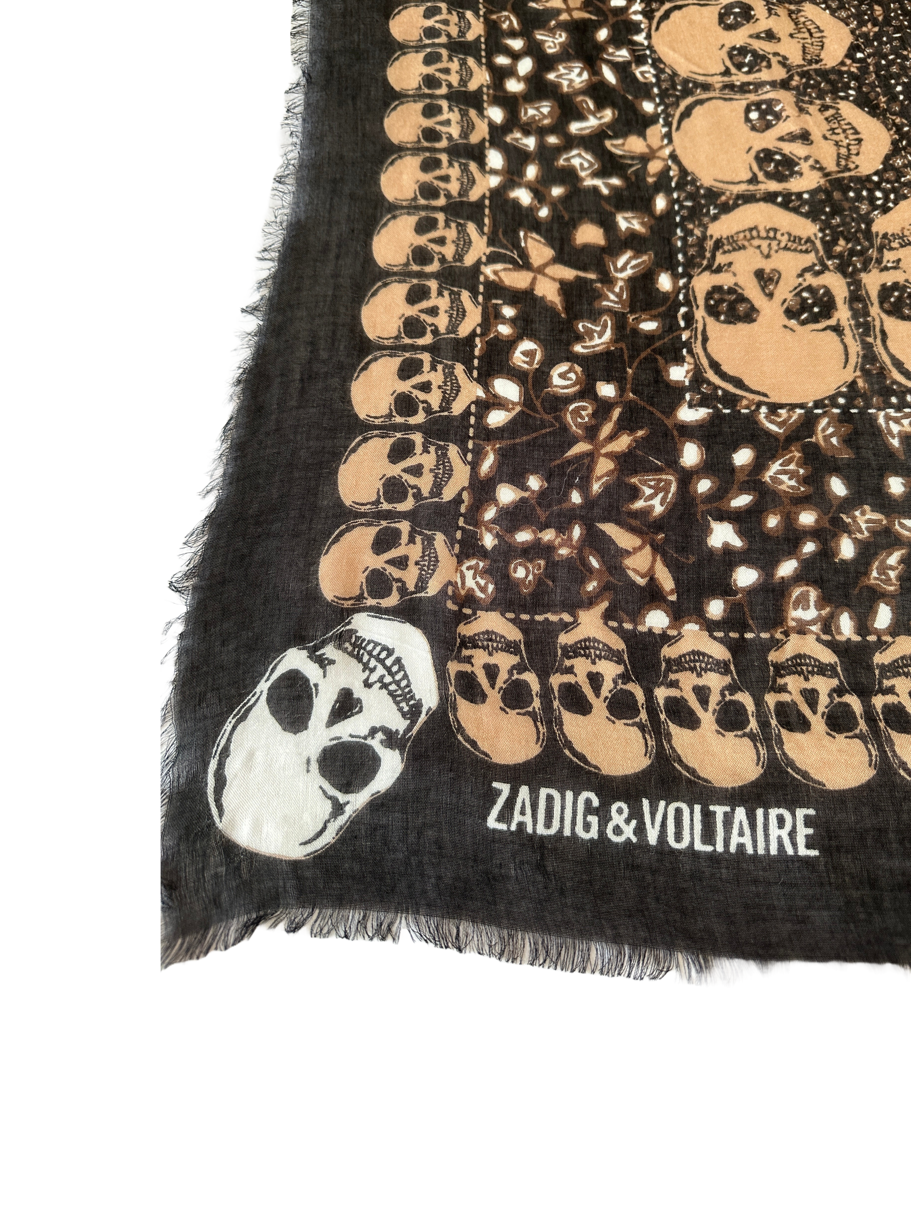 Zadig & Voltaire kerry garden scarf black