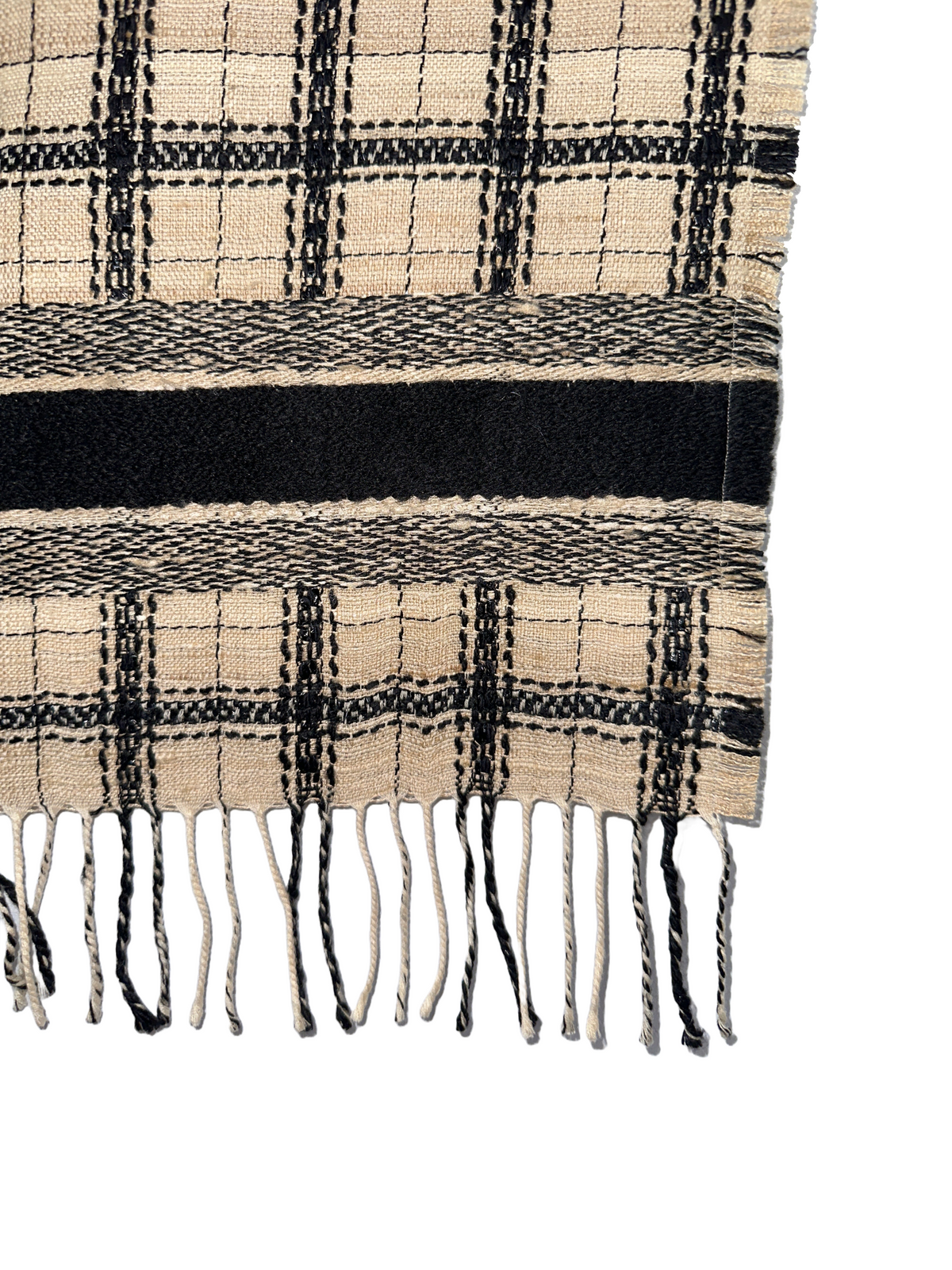 Dior black wool-blend stole