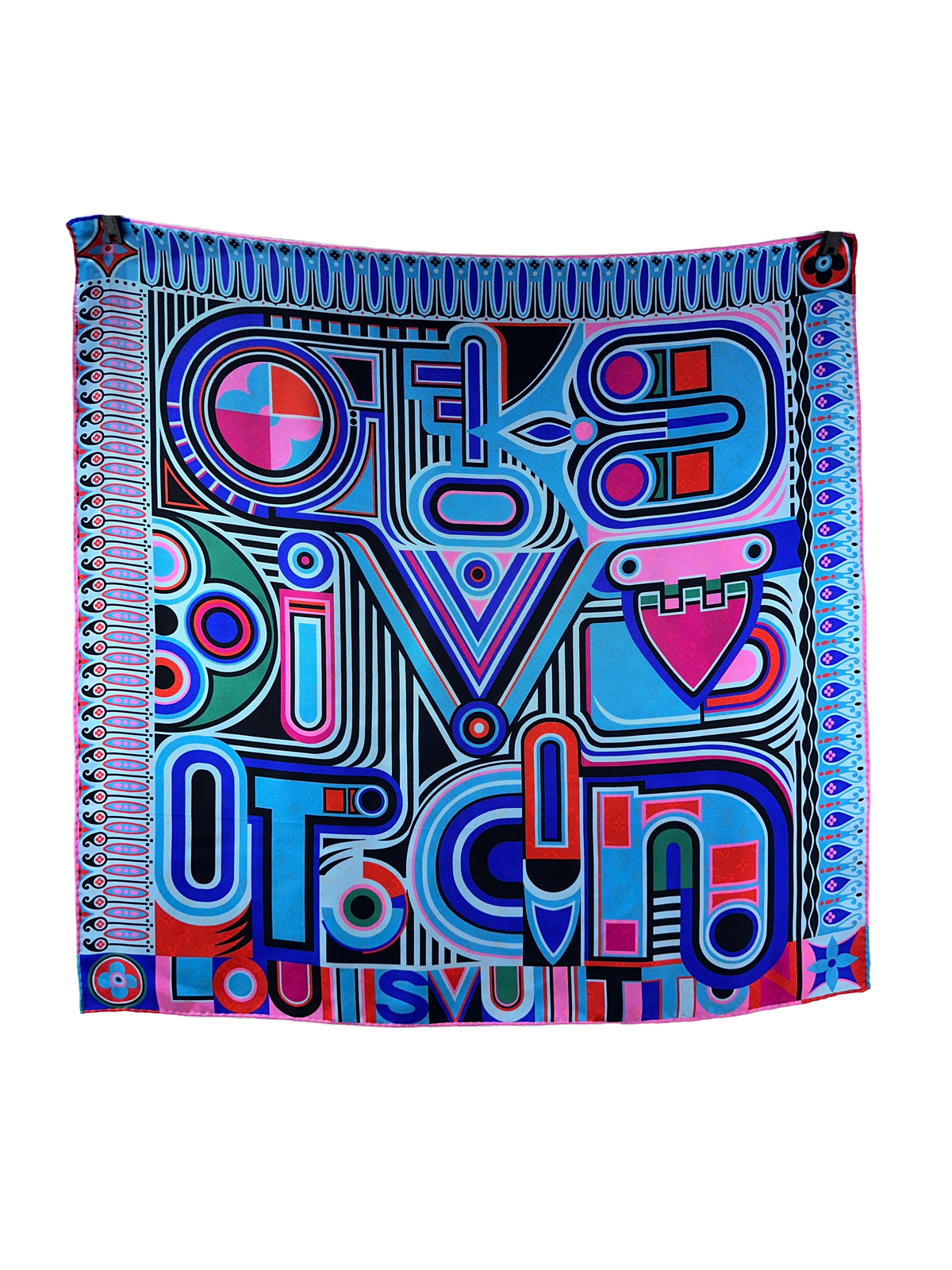 Louis Vuitton blue square (red monogram interior)