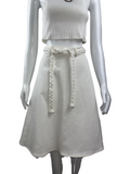 Red Valentino white skirt with braided belt - size 42