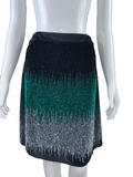 Emporio Armani sequined skirt in black and green - size 38