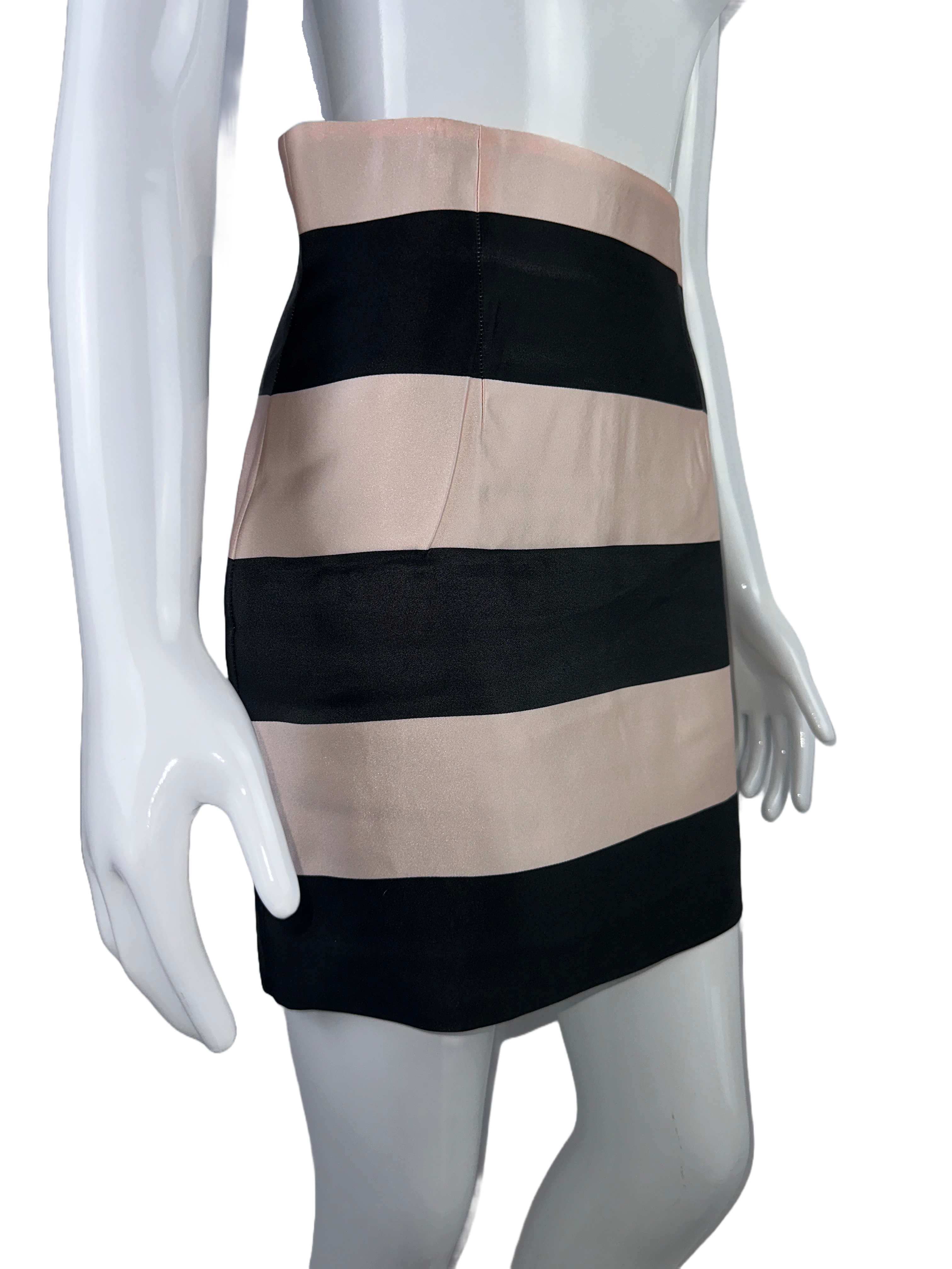 Dior pink and black striped skirt - size 36