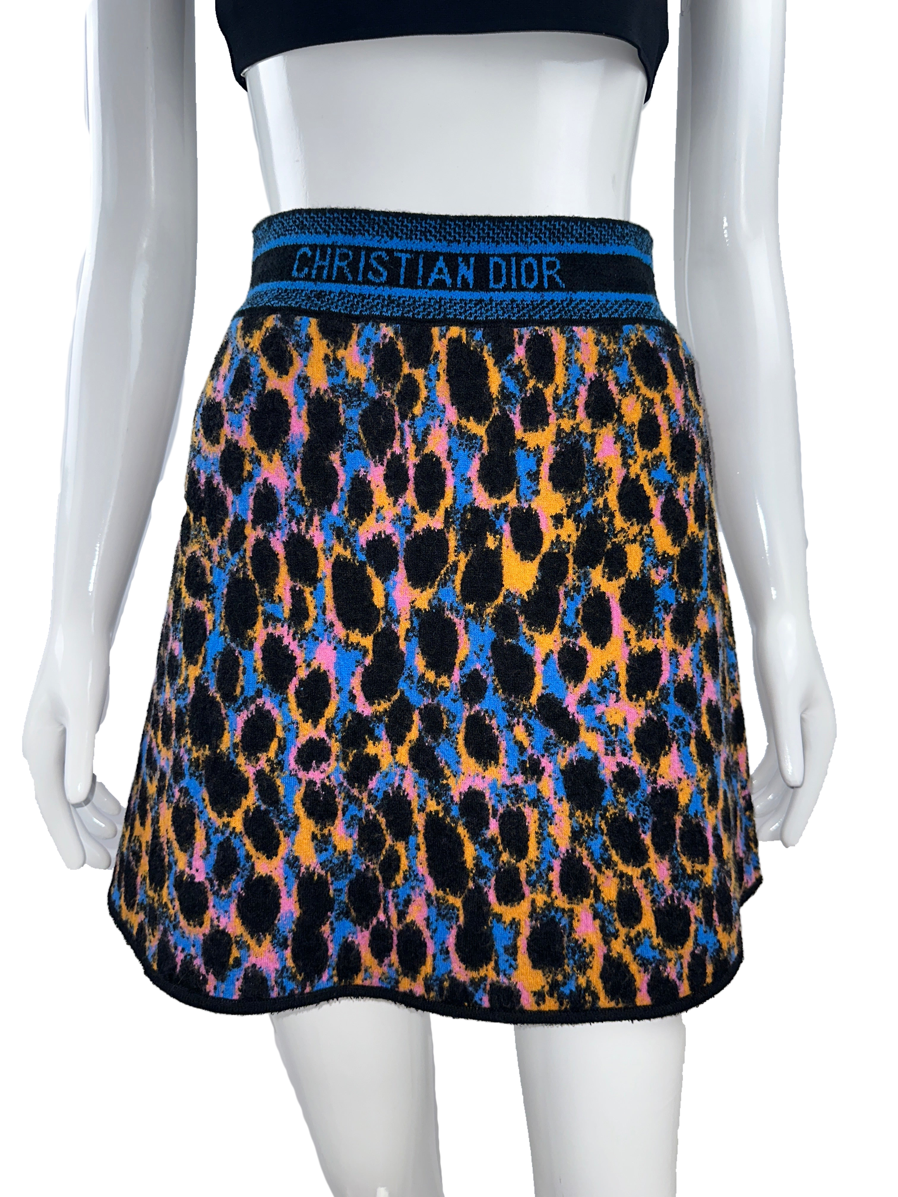 Dior leopard neon skirt multiple colors - size 36 – Avant