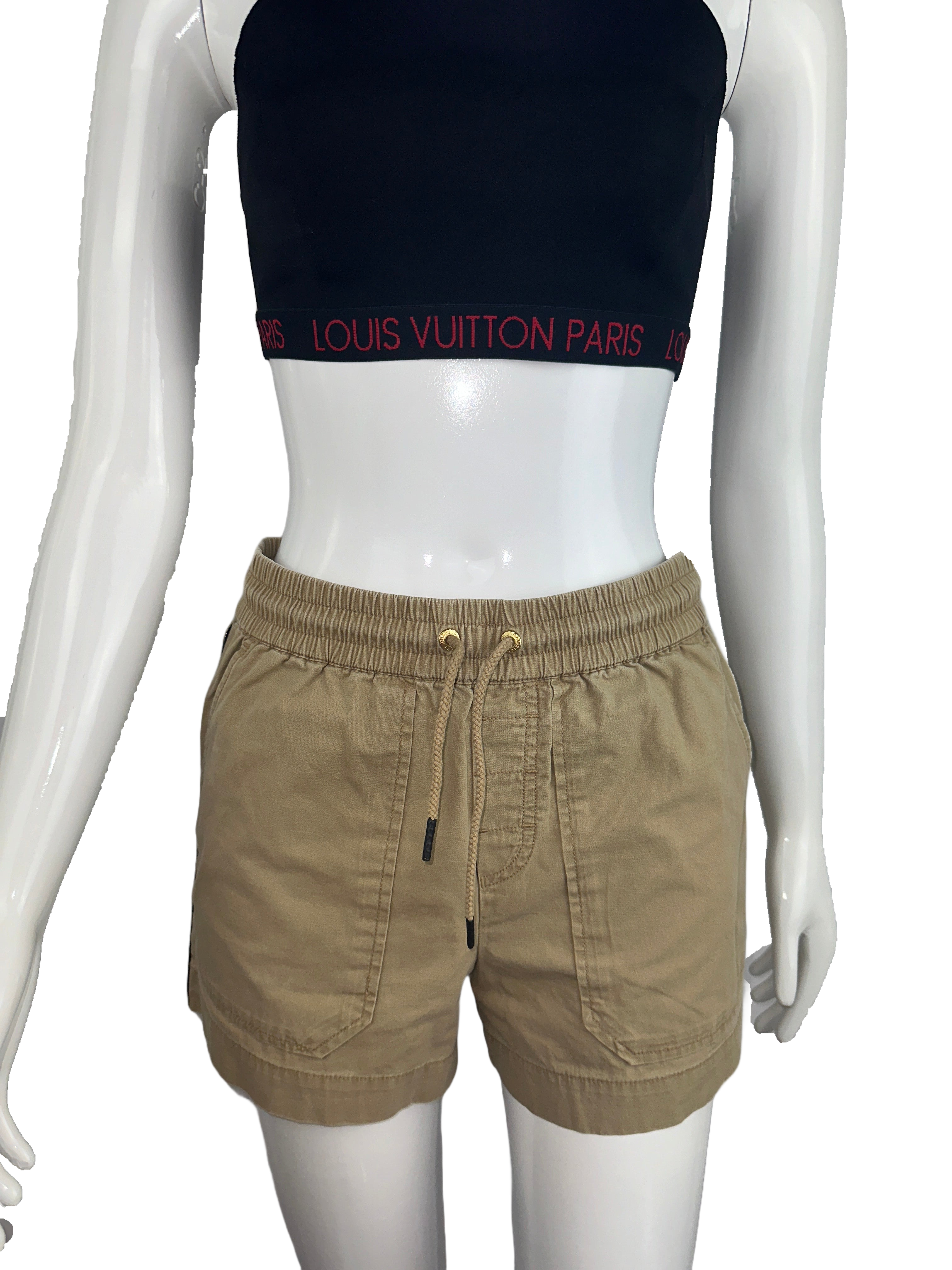 Zadig & Voltaire beige shorts with black and gold line on the side - size 34