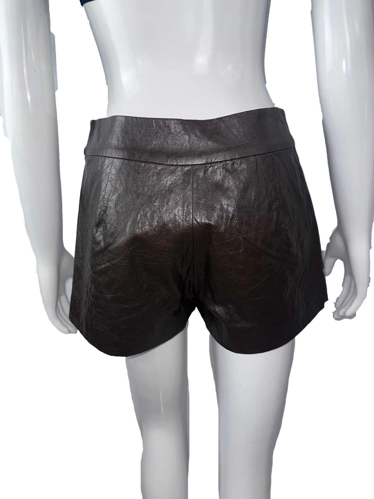 BLSSD brown leather shorts - size 36