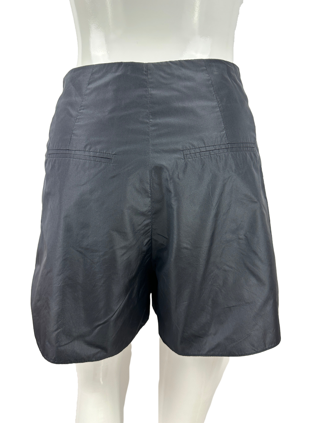 Dior navy blue tafta shorts with pleated effect - size 36