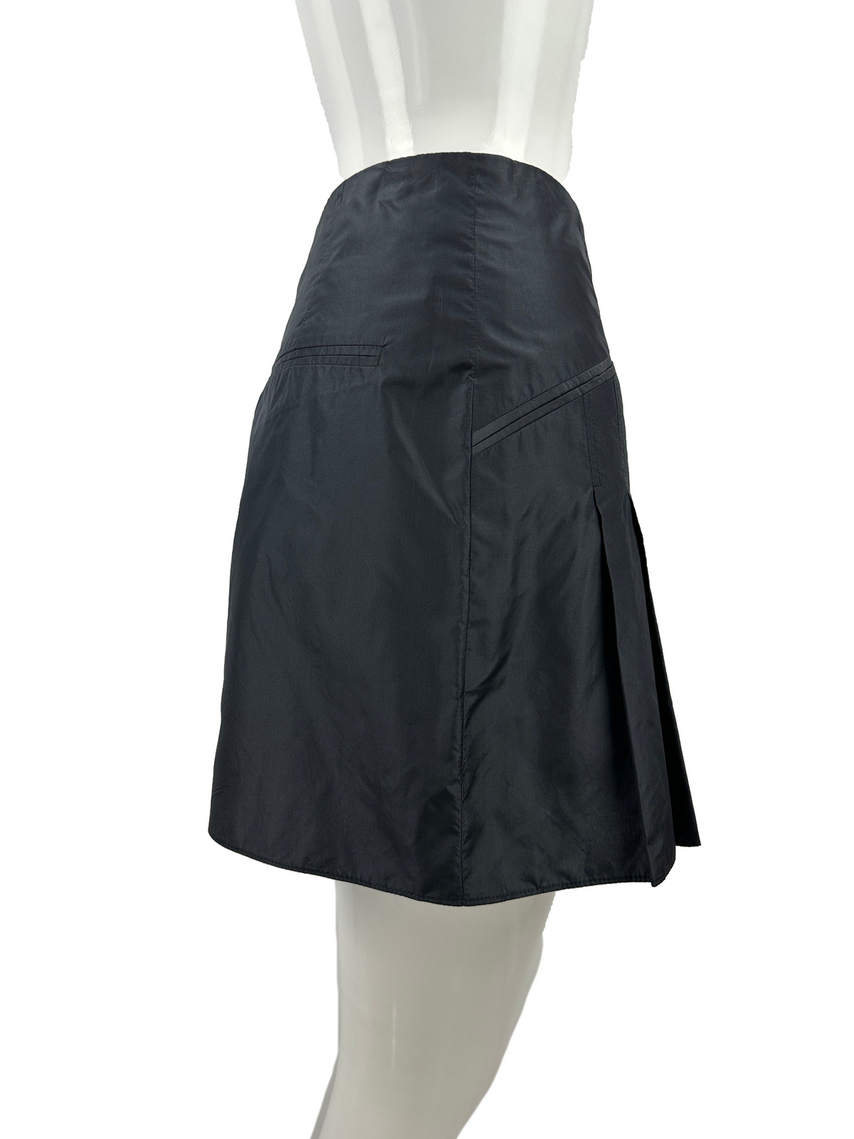 Dior navy blue tafta shorts with pleated effect - size 36