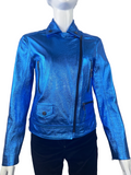 Karl Lagerfeld metallic blue jacket - size 34