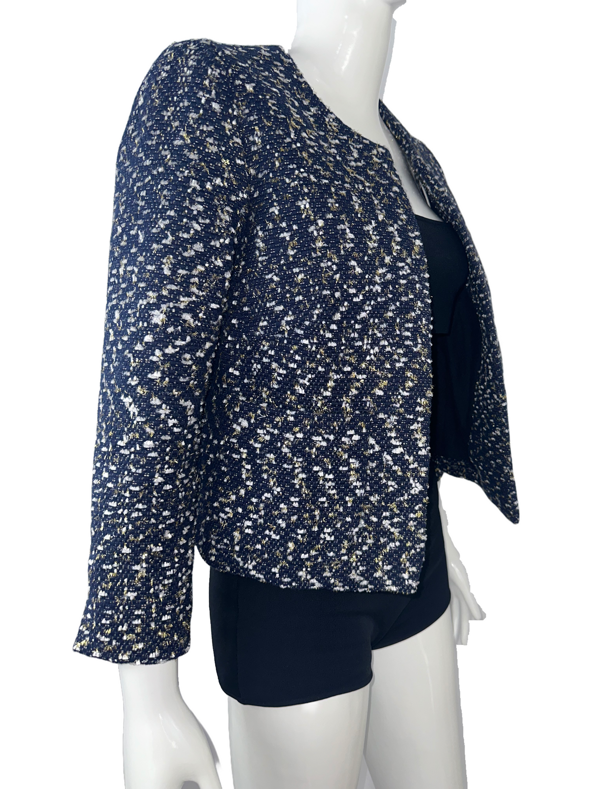 Made to measure navy blue jacket with gold and white thread - size 36