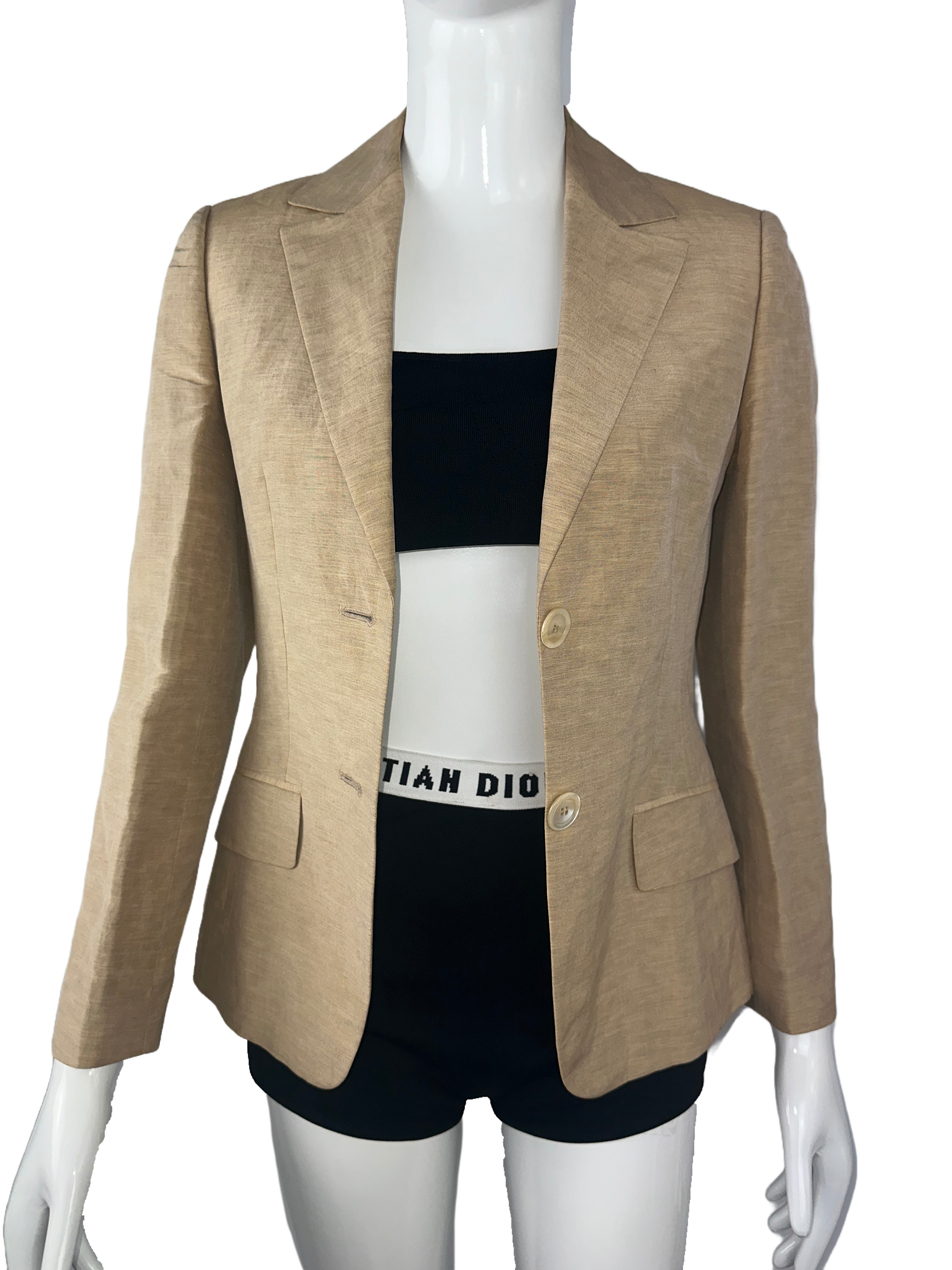 Hugo Boss cream brown suit jacket - size 34