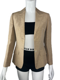 Hugo Boss cream brown suit jacket - size 34