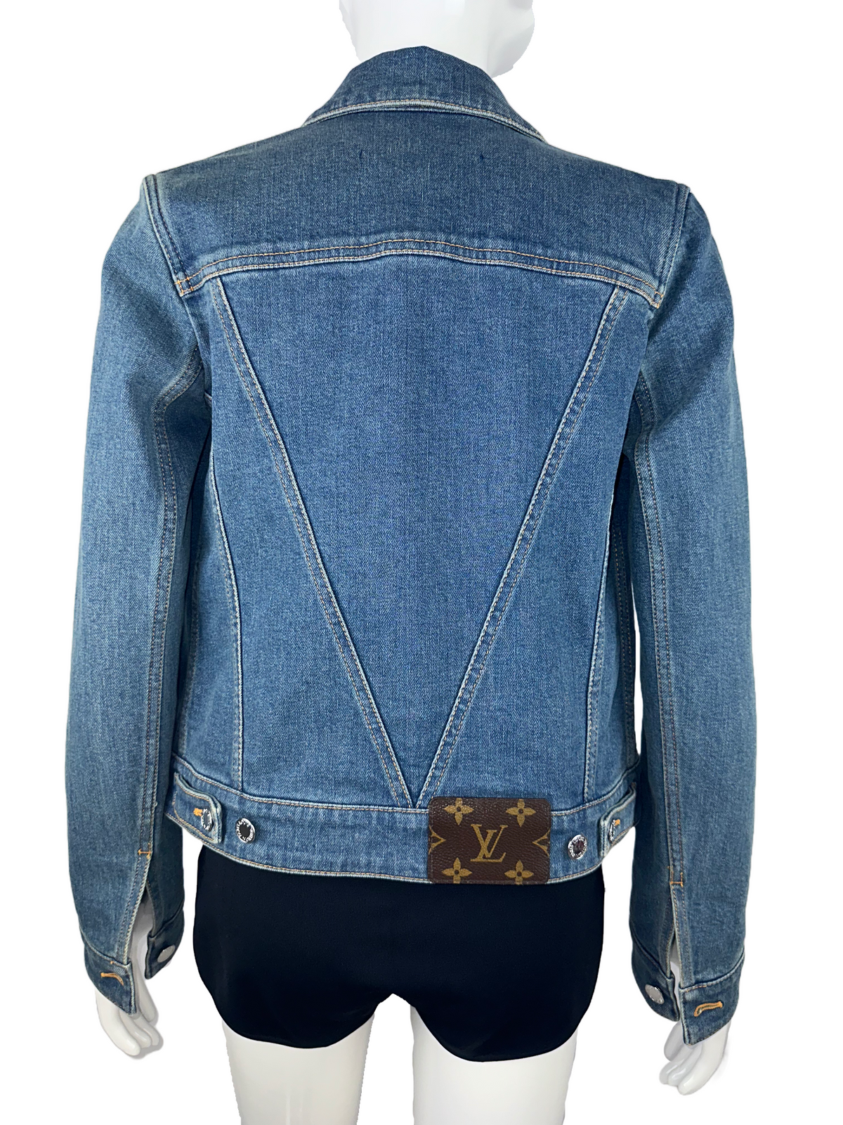 Louis Vuitton denim jacket with orange details - size 34