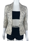 Dior white jacket with black lace - size 36