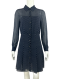 Dior black and white silk polka dot dress - size 36