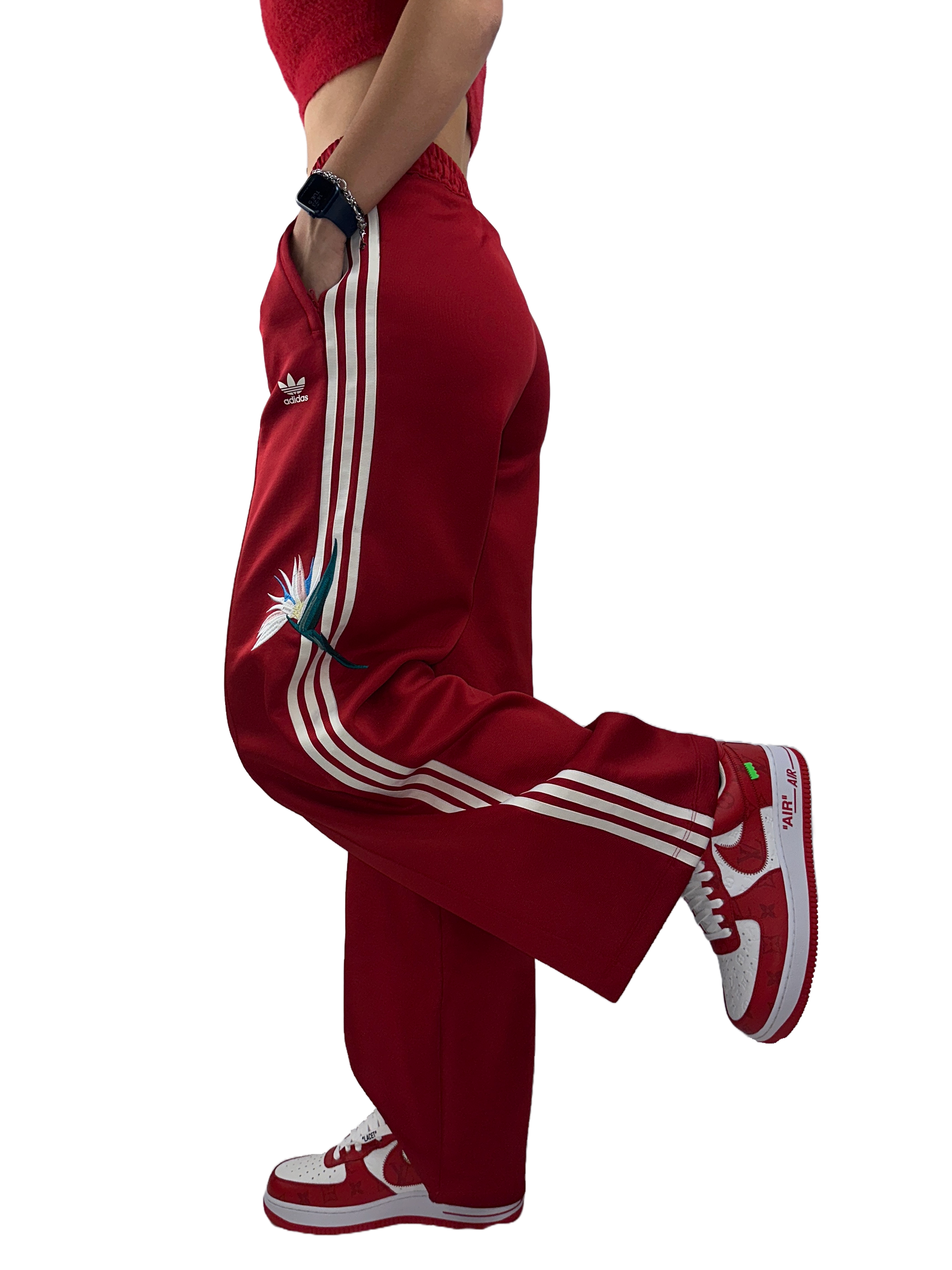 Louis Vuitton X Nike Air Force 1 Comet Red - size 40.5