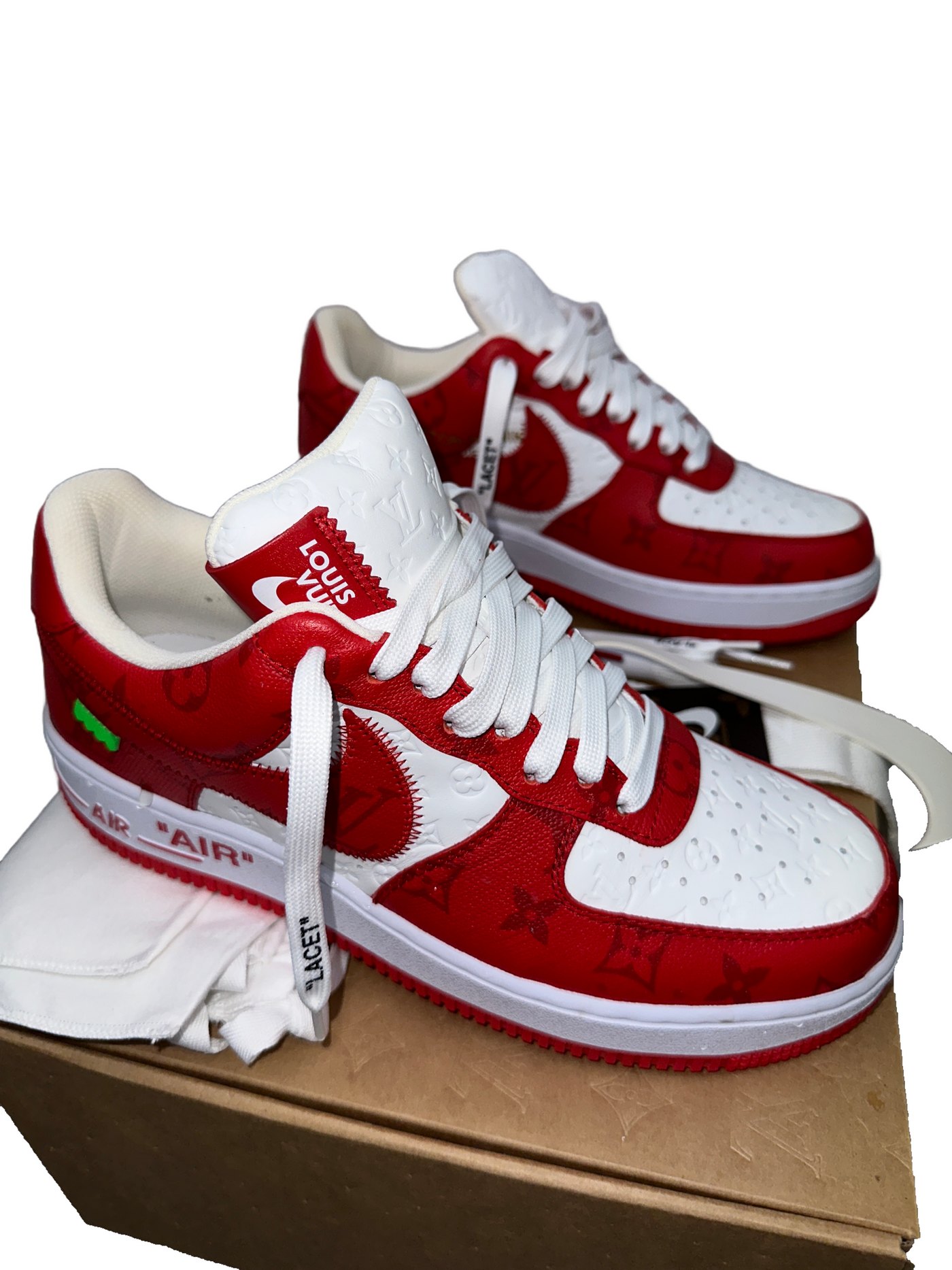 Louis Vuitton X Nike Air Force 1 Comet Red - size 7.5US Louis Vuitton X Nike Air Force 1 Comet Red - size 7.5US