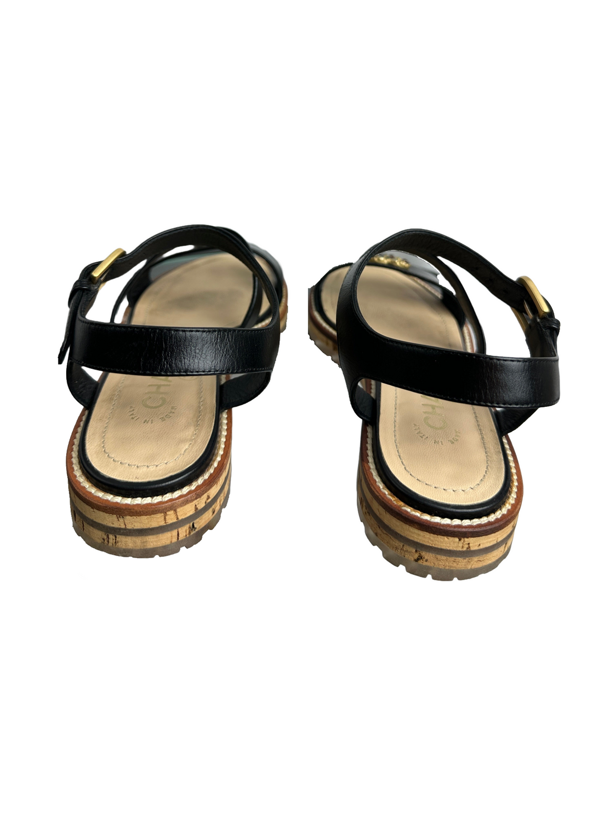 Chanel black sandal - size 36.5