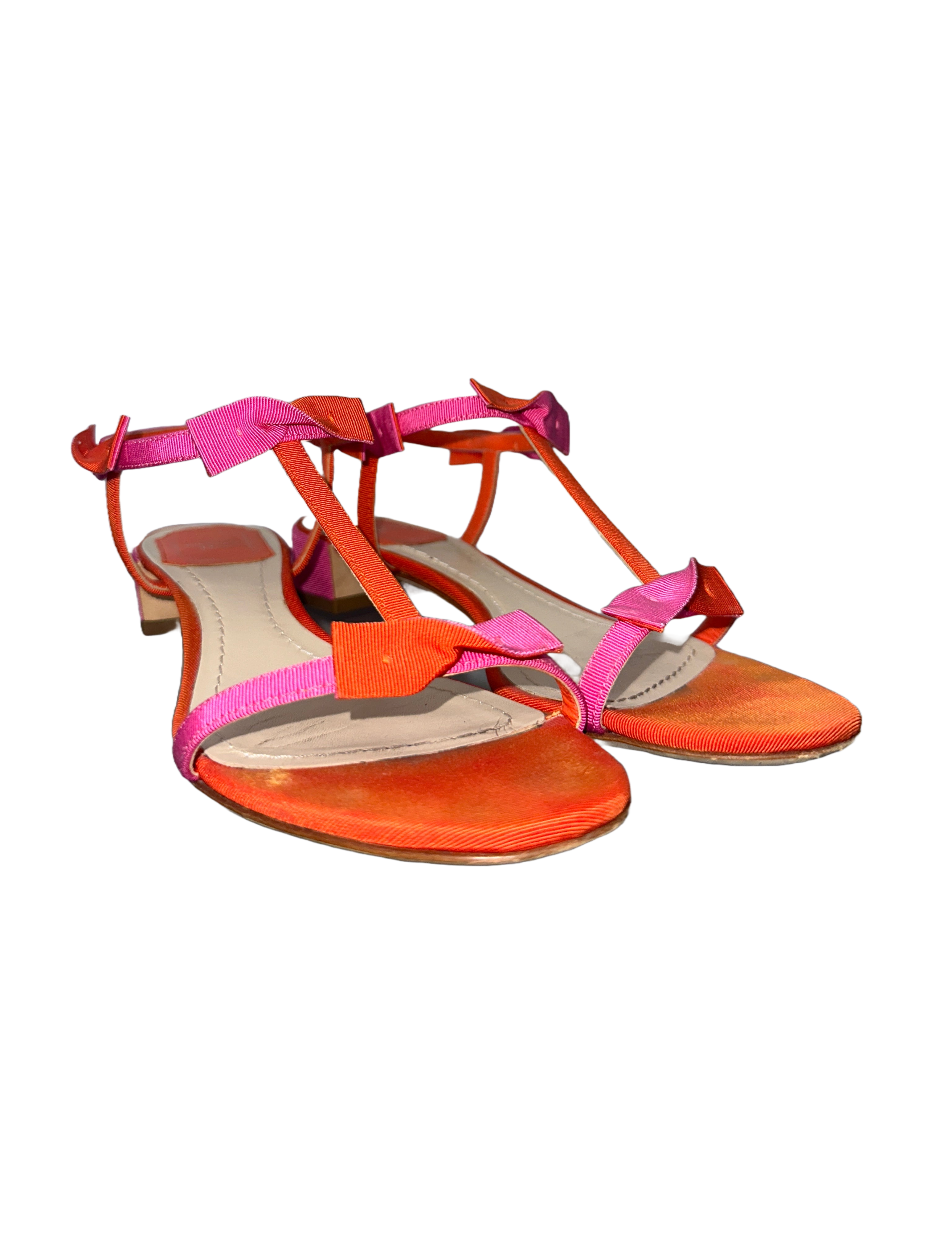 Dior Doll ankle strap sandal orange & pink - size 36