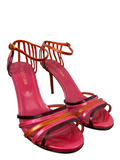 Sergio Rossi multicolor patent leather T-strap sandals - size 36.5