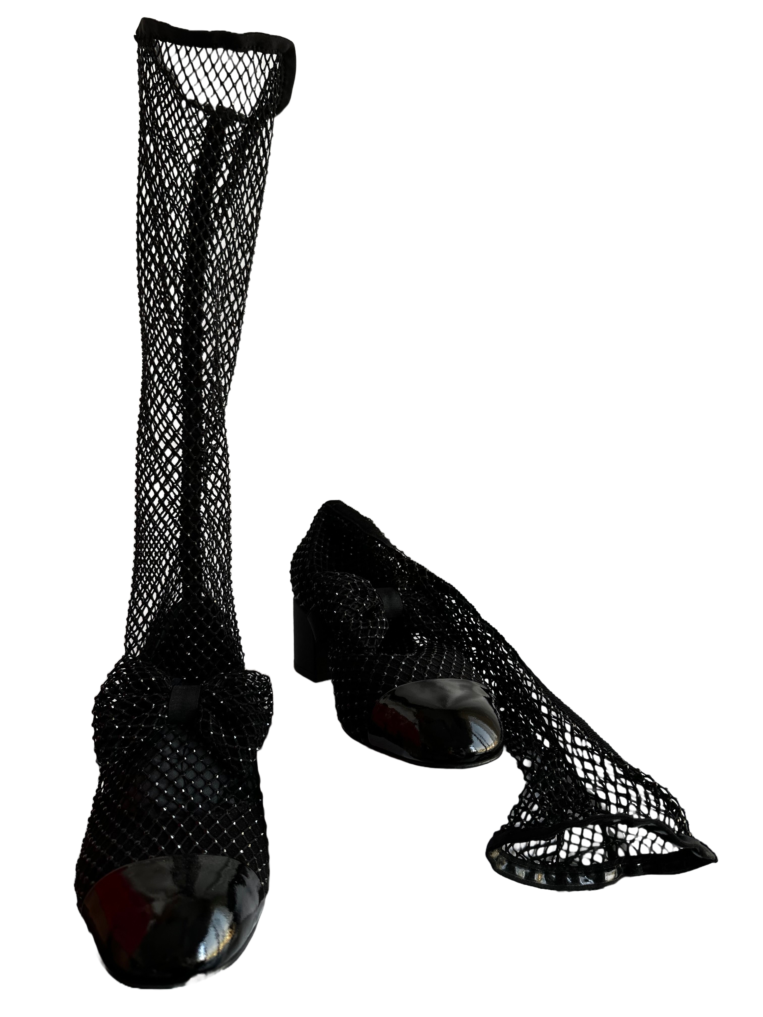 Chanel resille high boots shinny - size 36.5