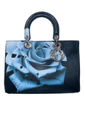 Dark blue Diorissimo bag with flower