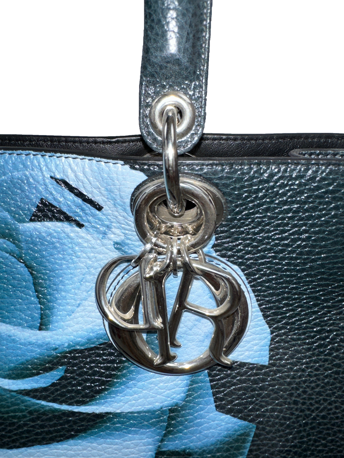 Dark blue Diorissimo bag with flower