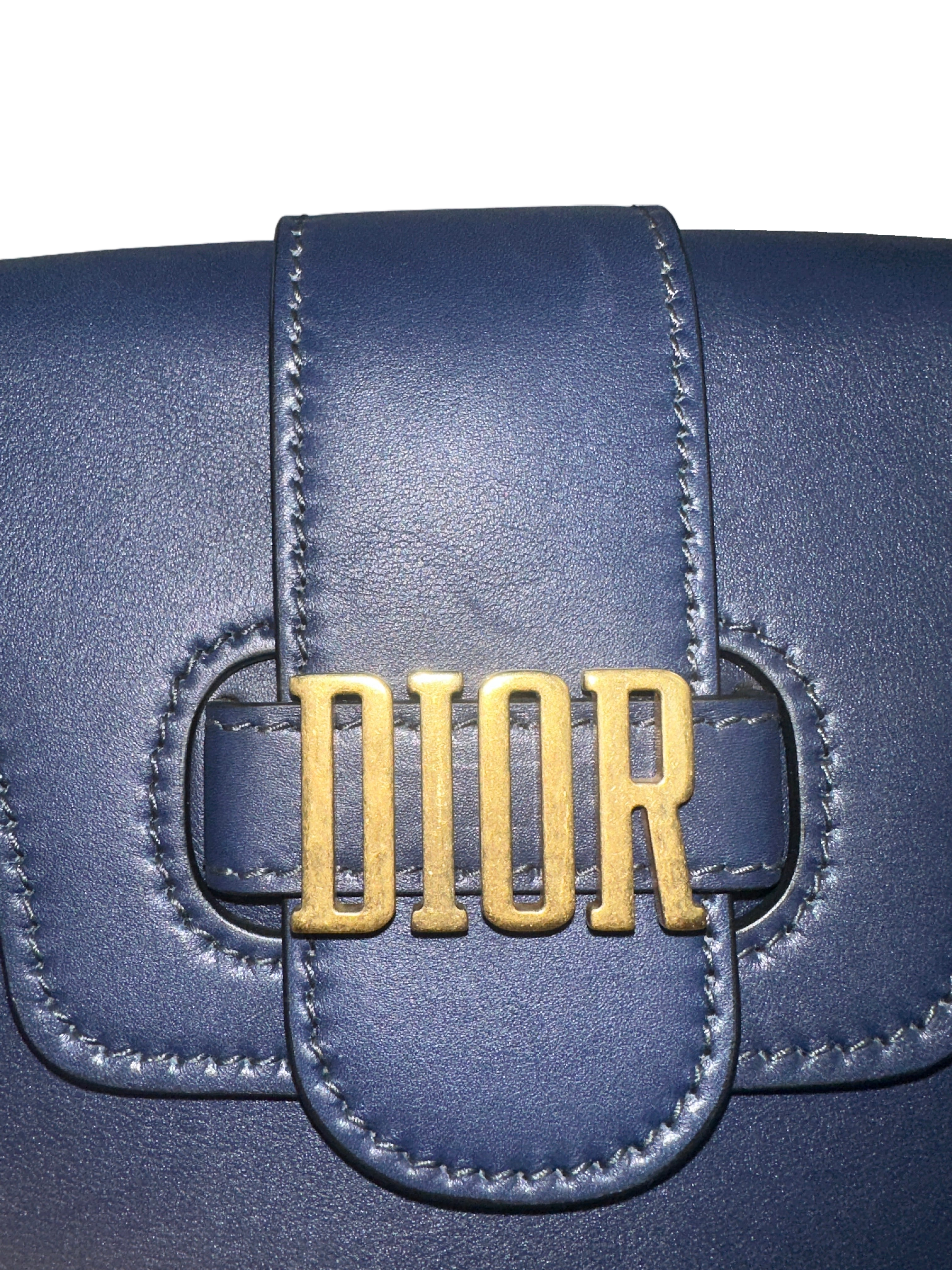 Dior blue leather D-Fence crossbody bag