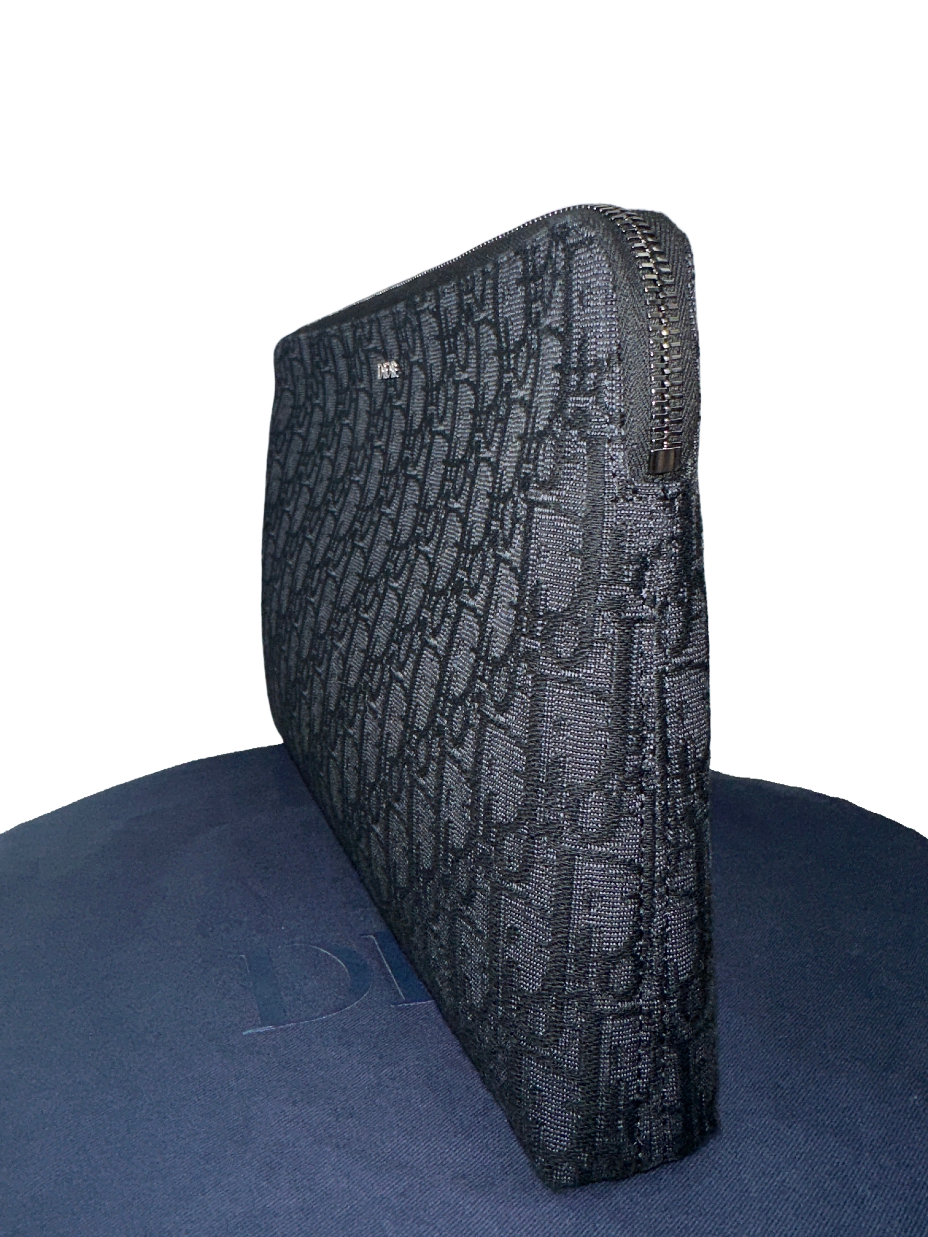 Dior Oblique Jacquard Triangle Case in Black