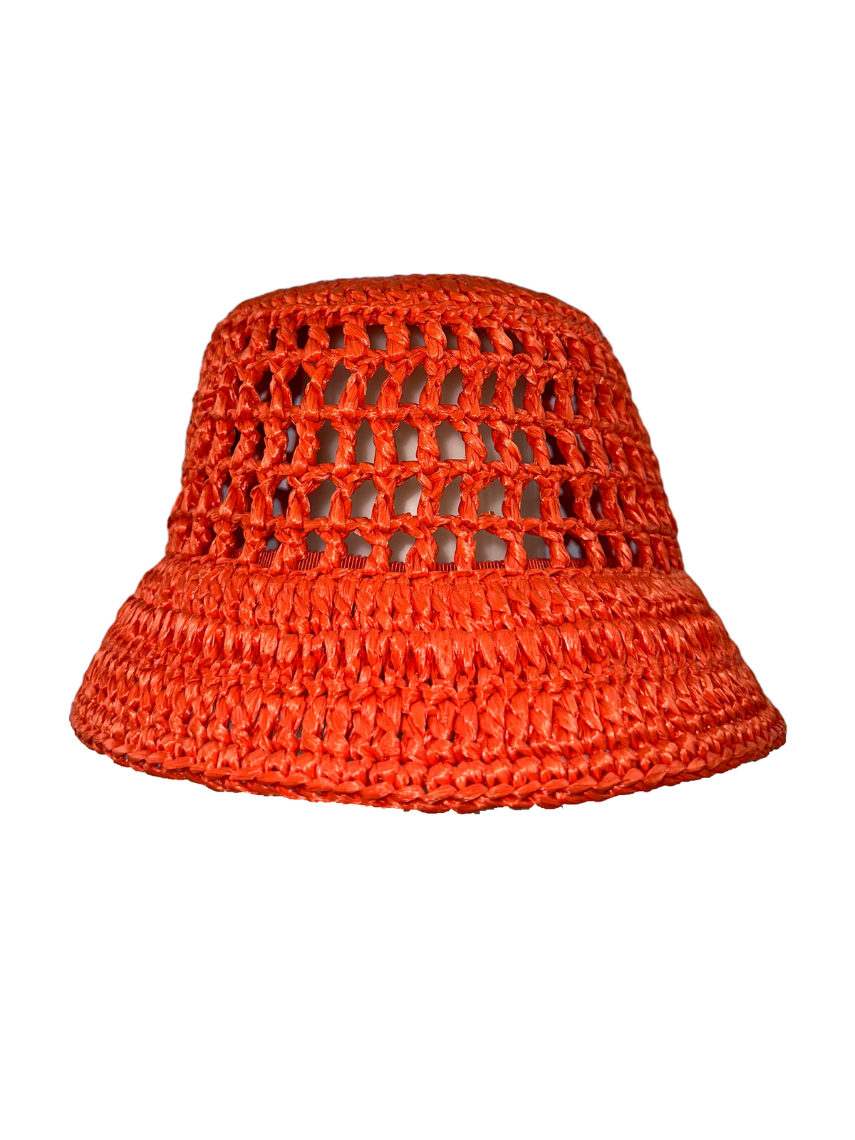 Prada woven fabric bucket hat orange - 59 cm